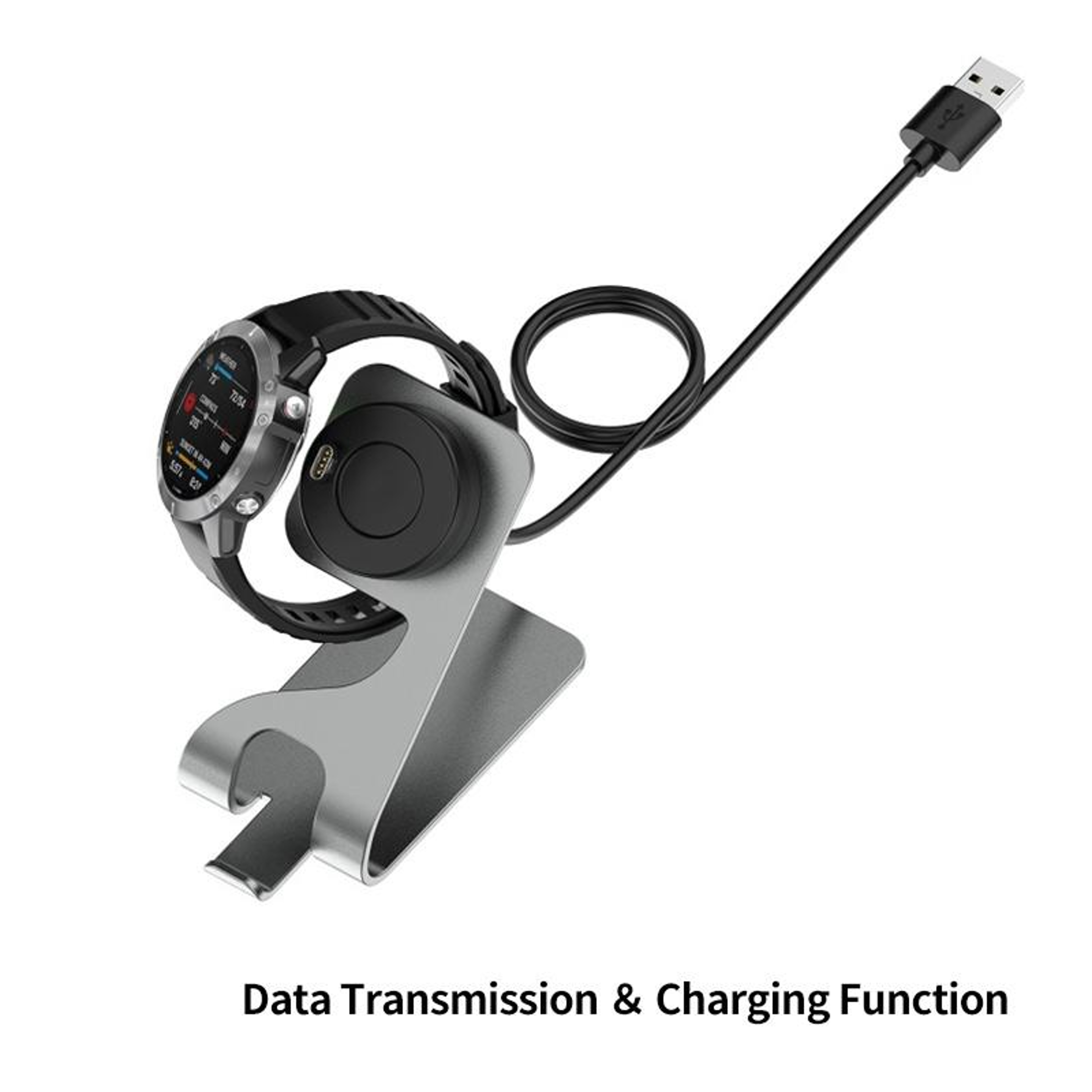 JUNSUNMAY Garmin Venu 3 Charger USB Charging Dock Aluminum Alloy Charging Stand 5