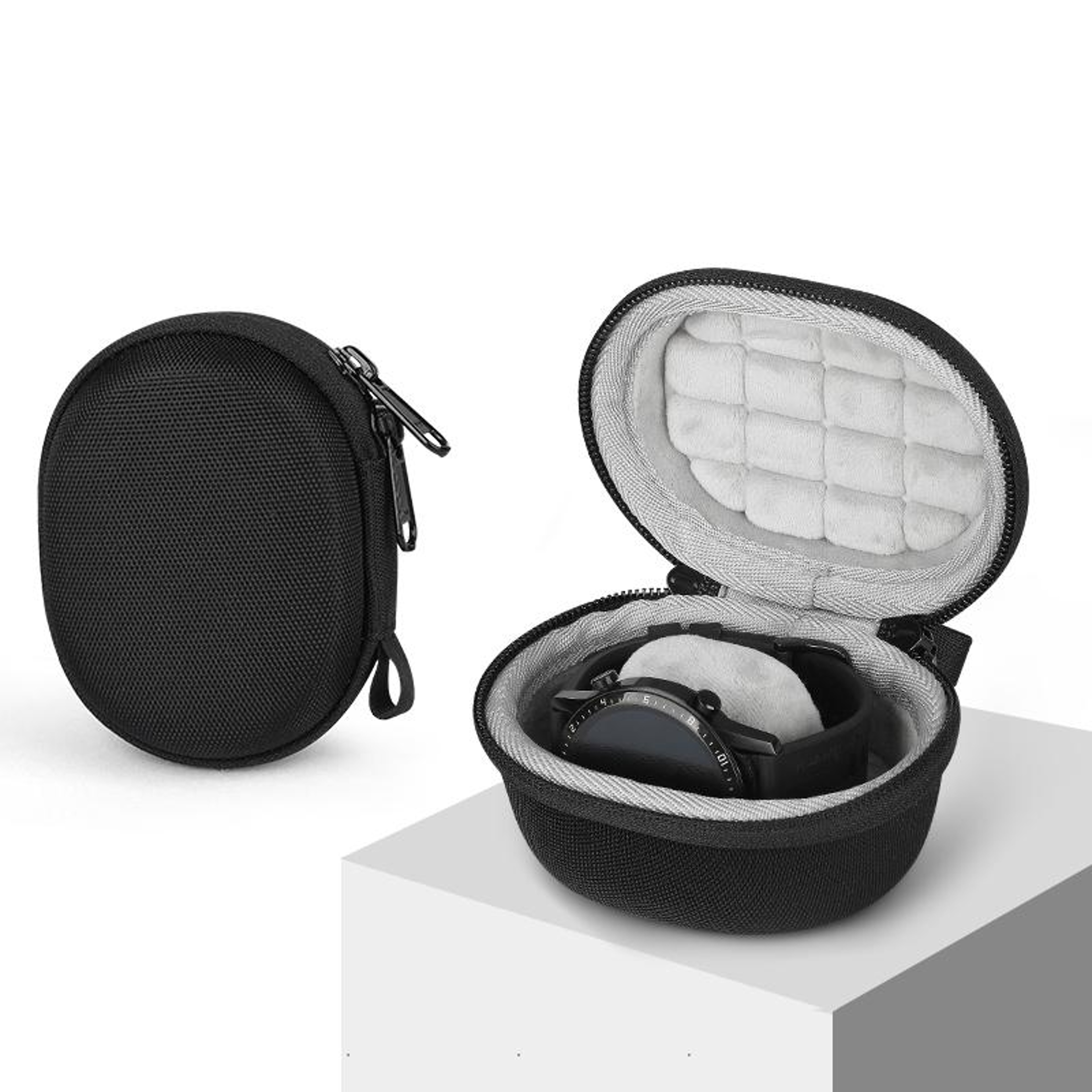 Universal Smartwatch Storage Case EVA Hard Shell Watch Travel Case with Plush Lining and Carabiner – view 2