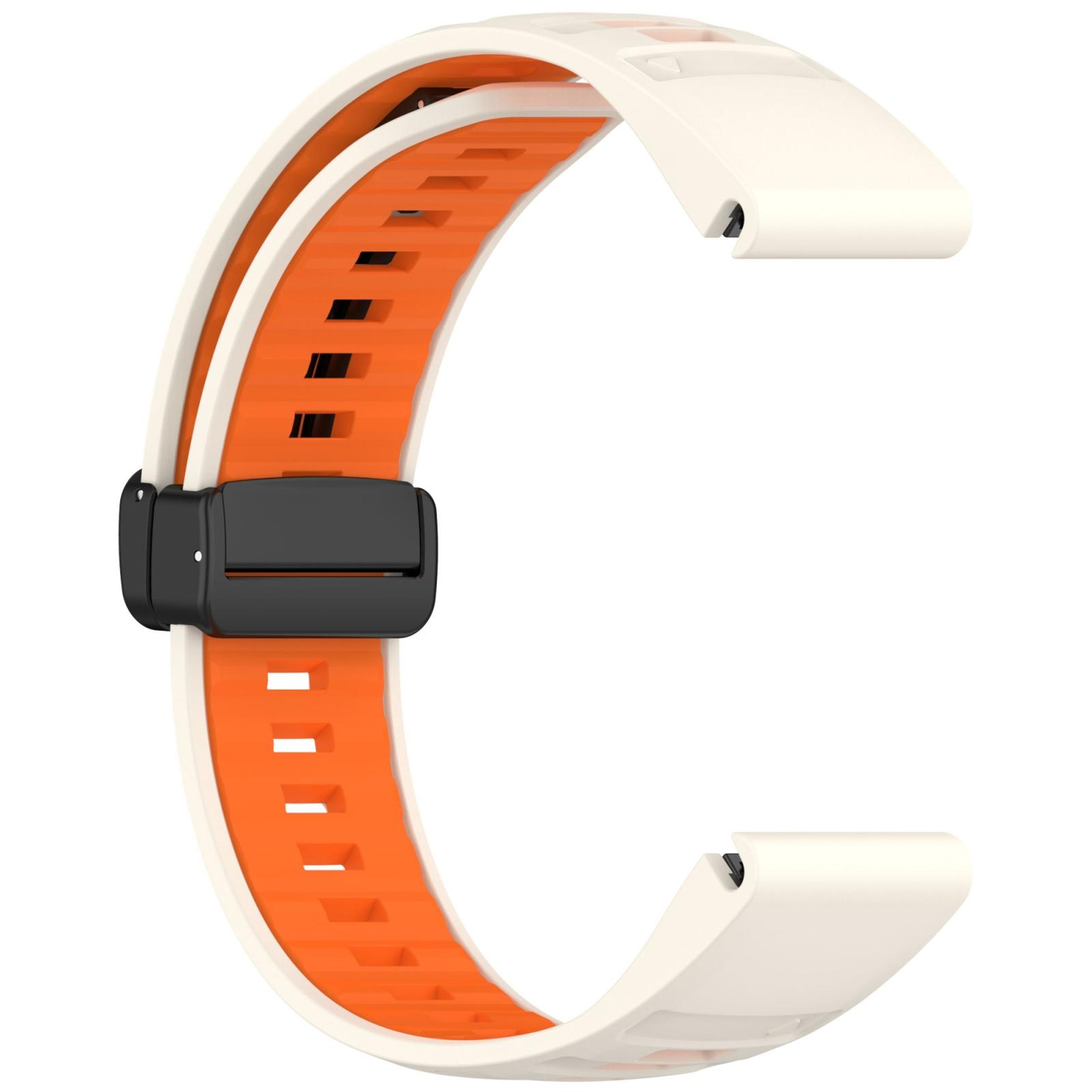 Garmin Fenix 8 AMOLED 47mm Magnetic Silicone Watch Band Two Color Quick Release Replacement Strap 6