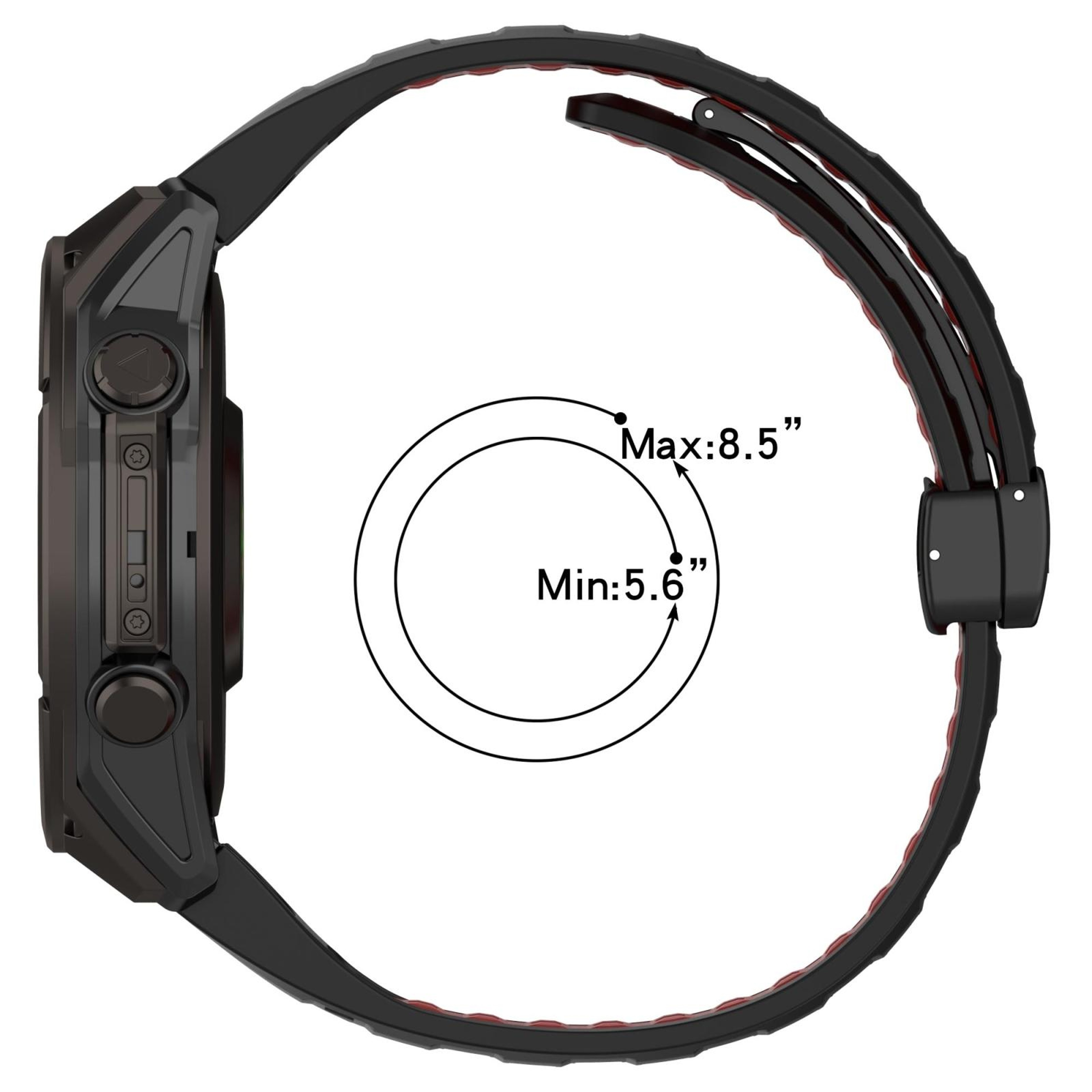 Garmin Fenix 8 AMOLED 47mm Magnetic Silicone Watch Band Two Color Quick Release Replacement Strap 11