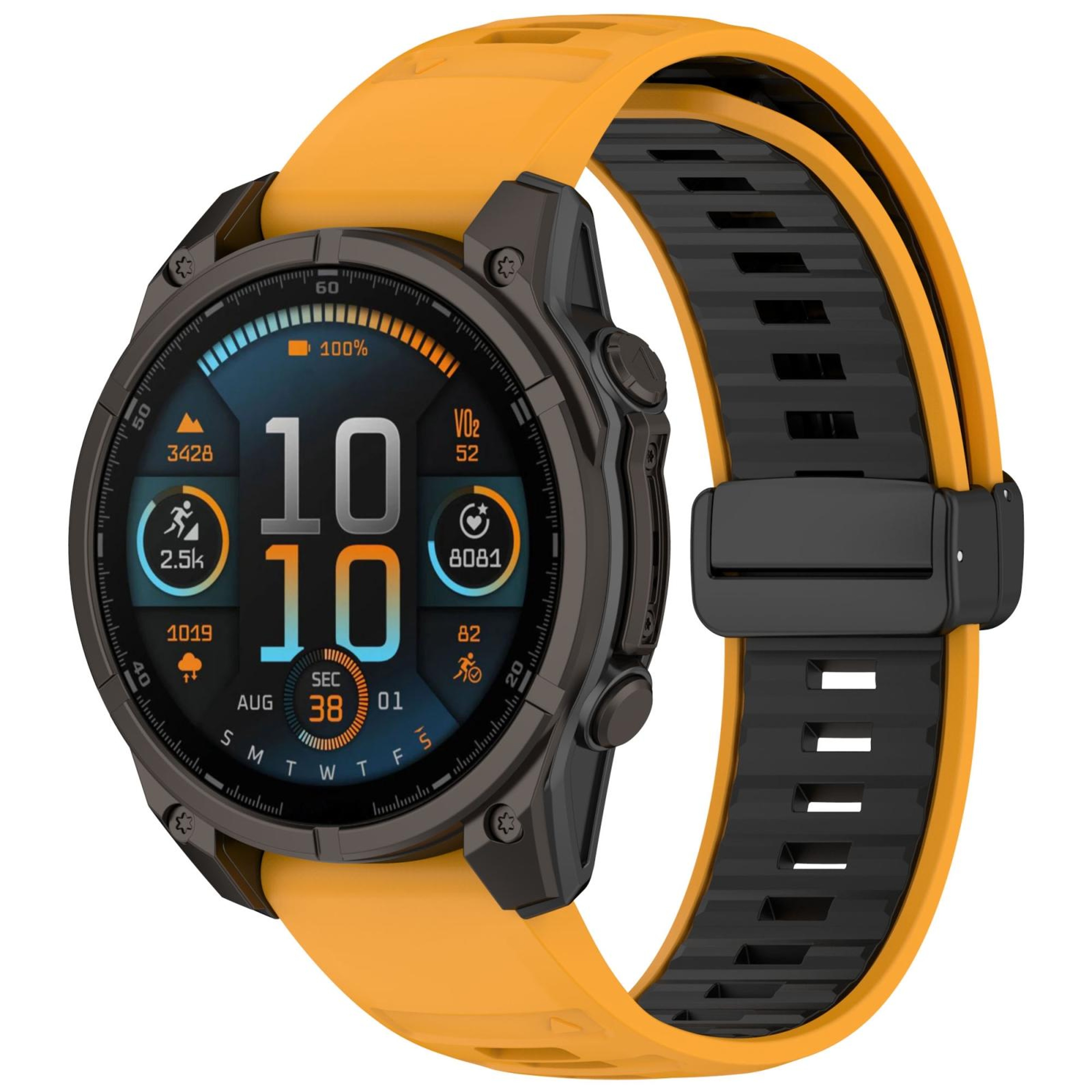 Garmin Fenix 8 AMOLED 47mm Magnetic Silicone Watch Band Two Color Quick Release Replacement Strap 3