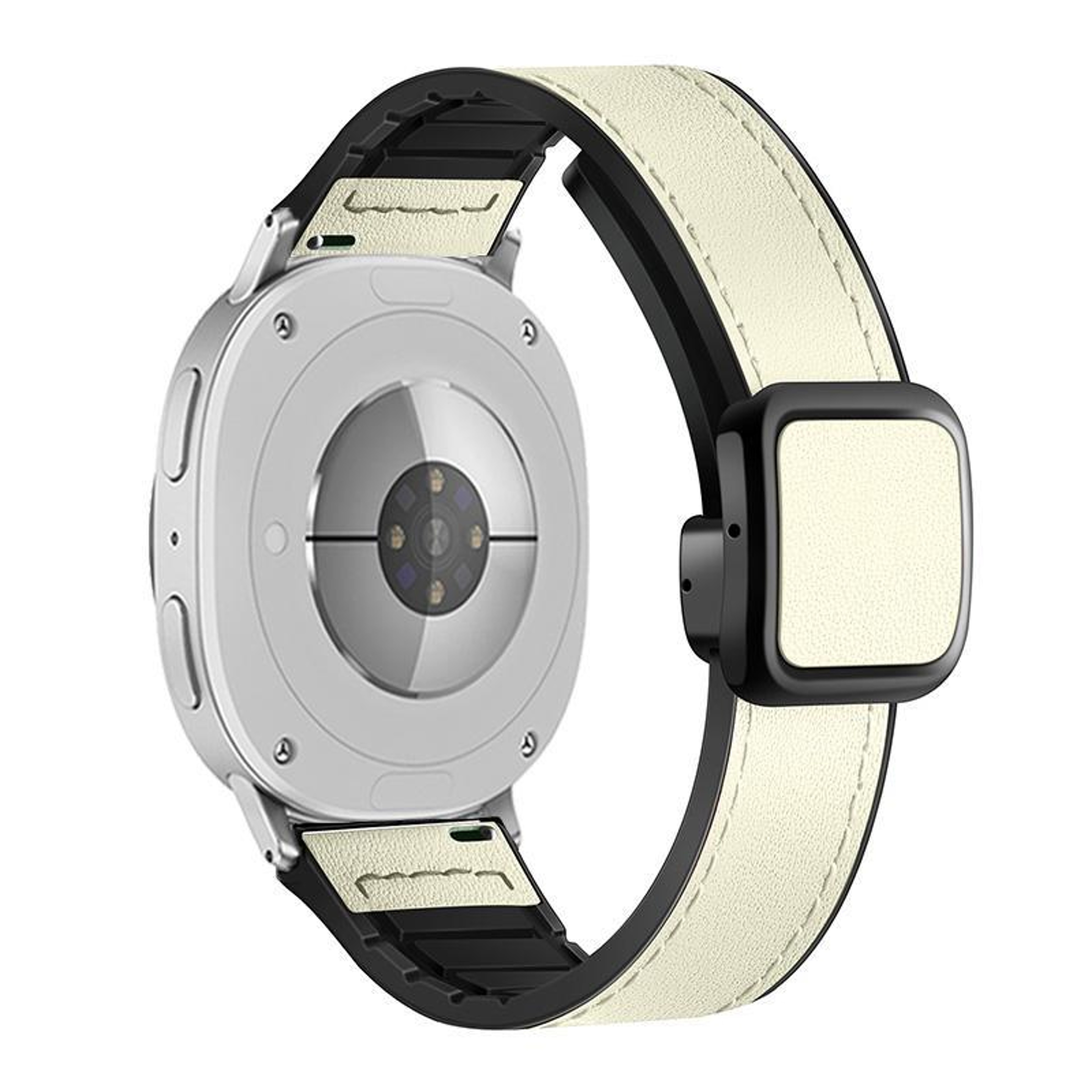 Samsung Galaxy Watch8 Classic Magnetic Leather Silicone Watch Band Adjustable Replacement Strap – view 10
