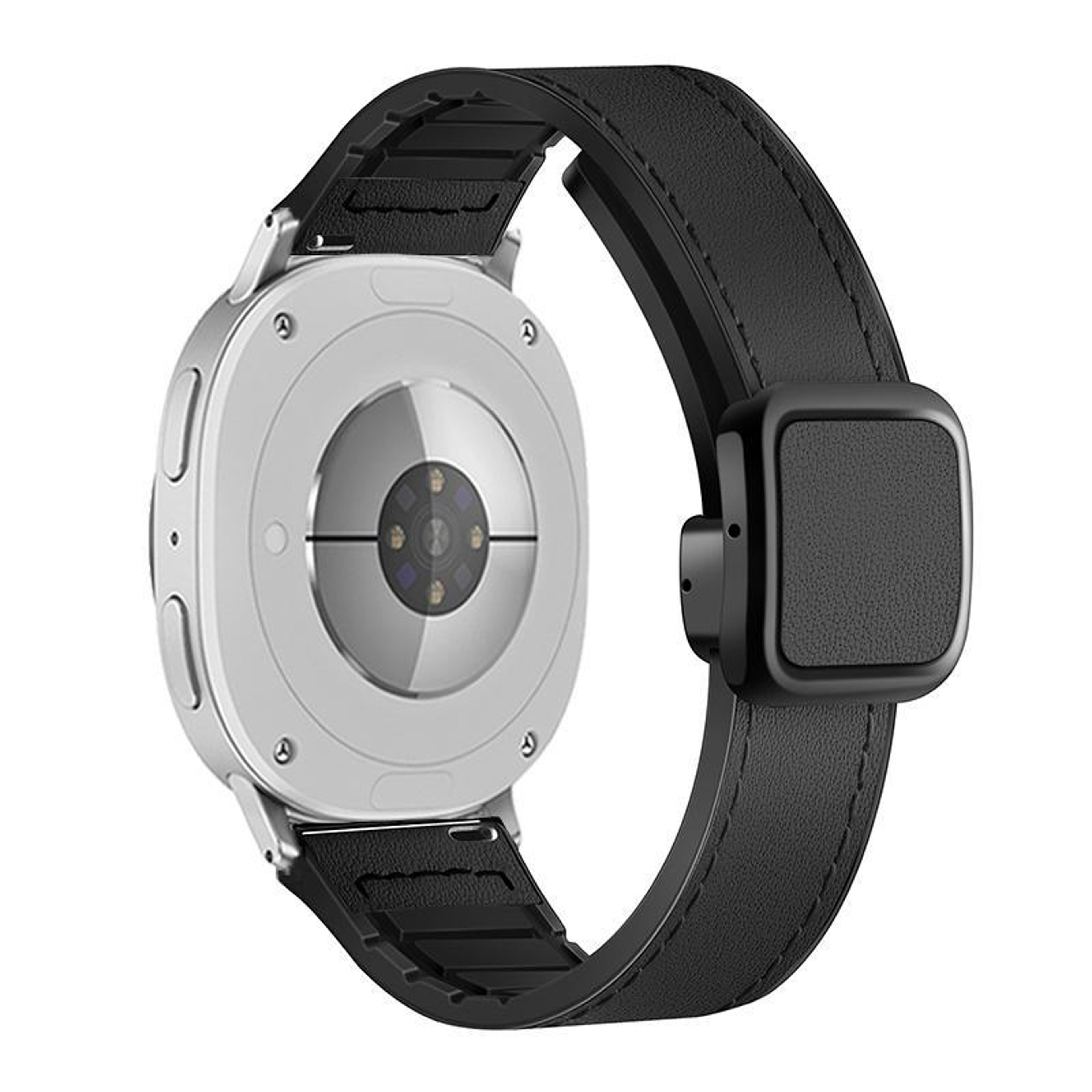 Samsung Galaxy Watch8 Classic Magnetic Leather Silicone Watch Band Adjustable Replacement Strap – view 14