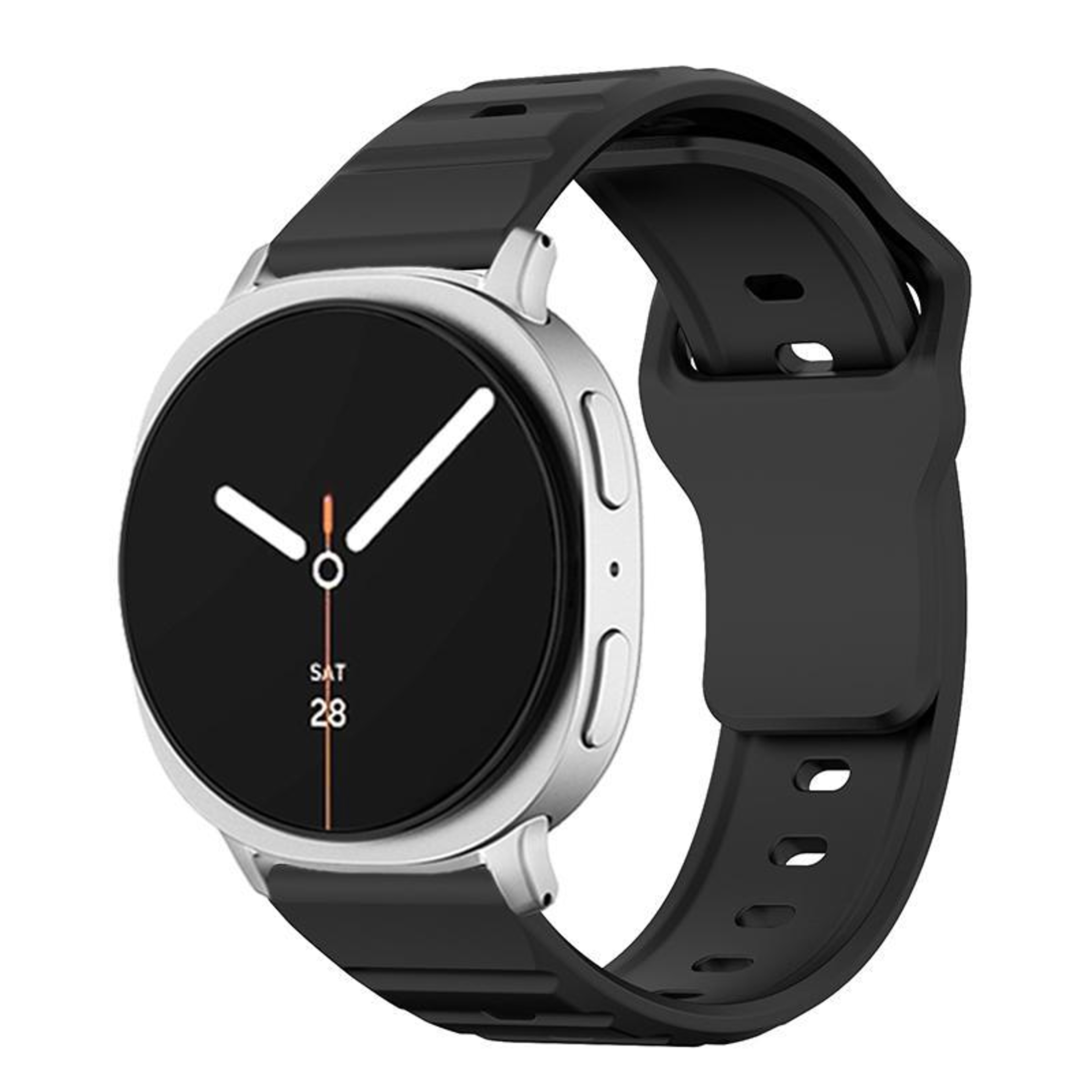 Samsung Galaxy Watch8 Classic Silicone Watch Band Wave Texture Adjustable Sport Strap – view 3