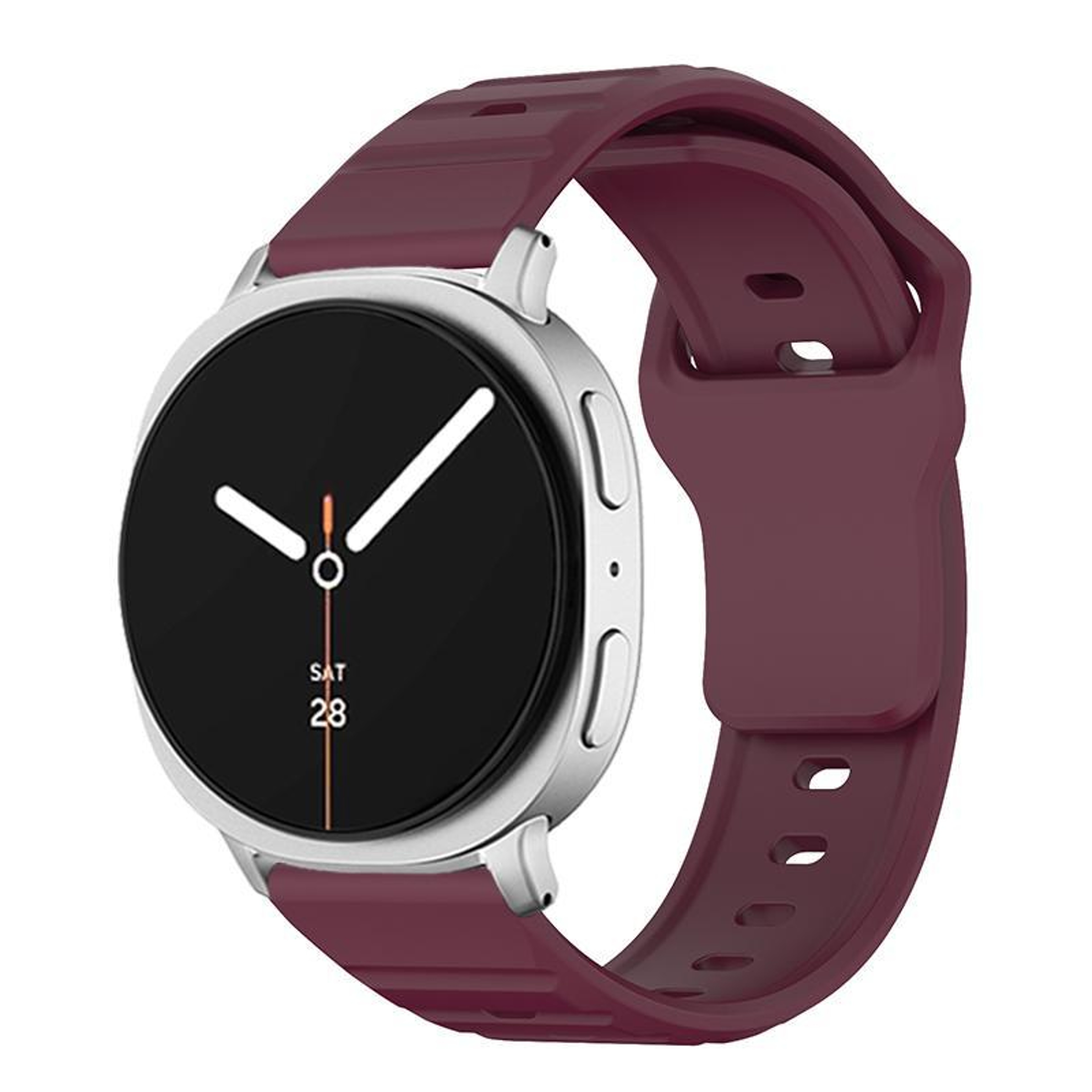 Samsung Galaxy Watch8 Classic Silicone Watch Band Wave Texture Adjustable Sport Strap – view 8
