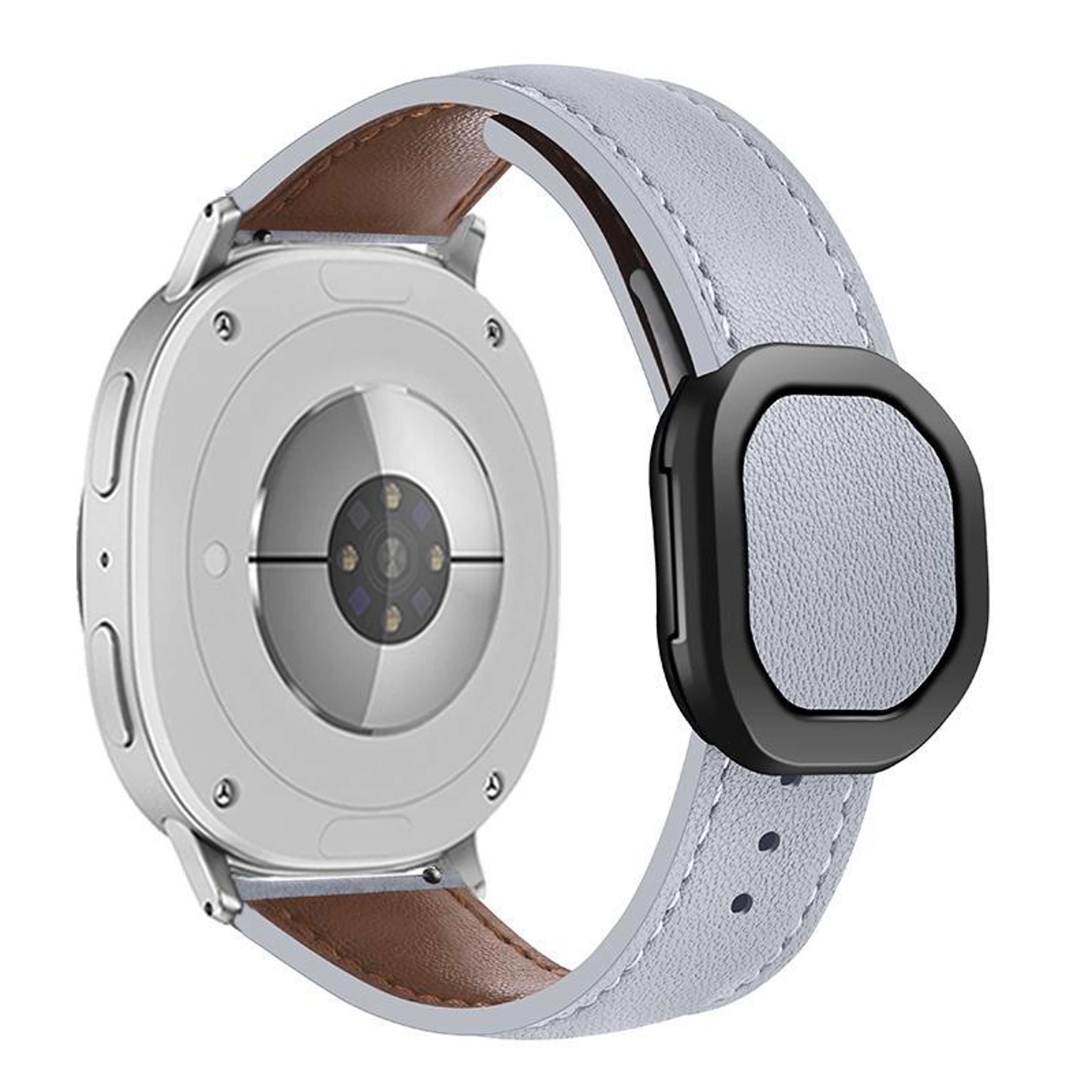 Samsung Galaxy Watch8 Classic Leather Watch Band With Magnetic Fold Buckle Adjustable Replacement S 3