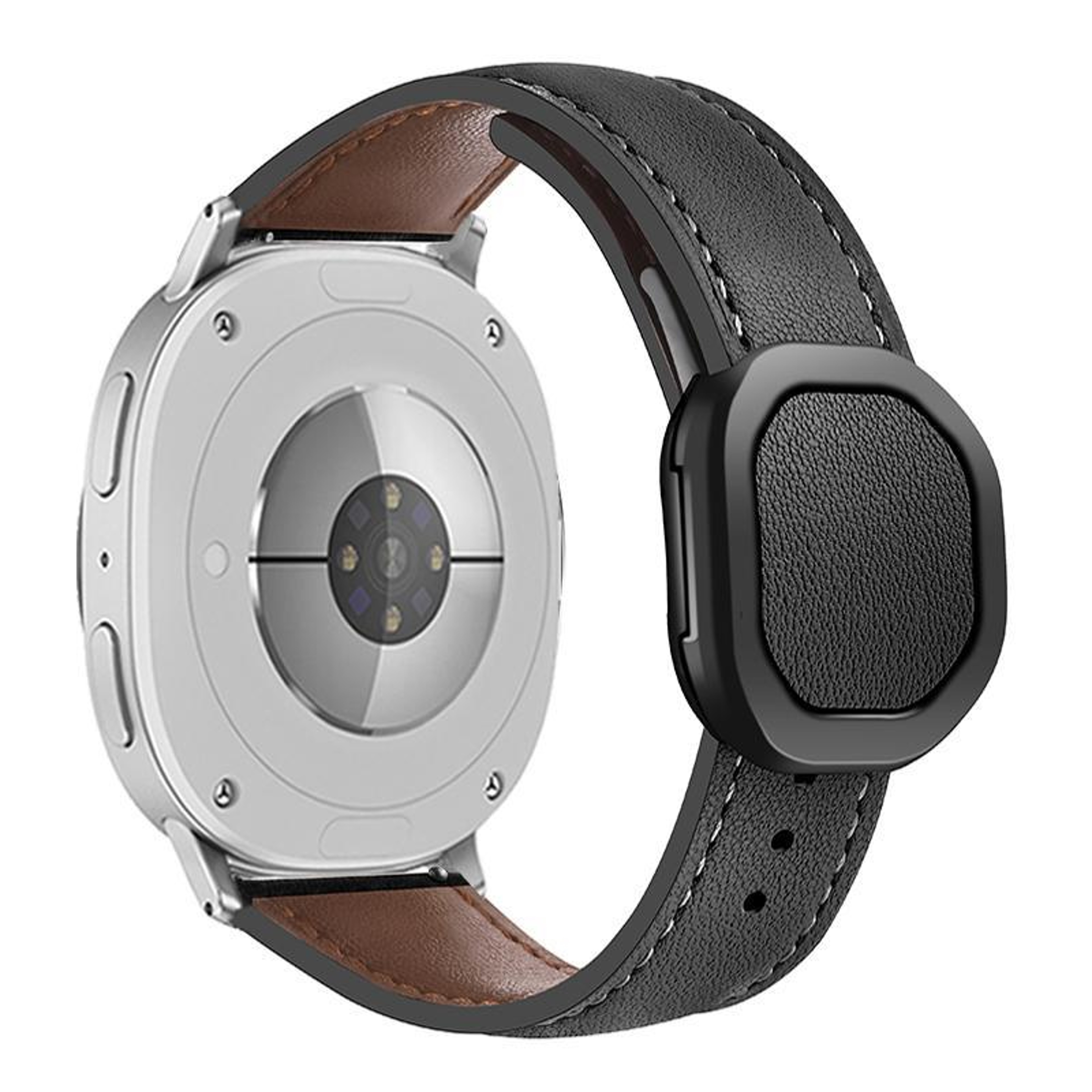 Samsung Galaxy Watch8 Classic Leather Watch Band With Magnetic Fold Buckle Adjustable Replacement S 11