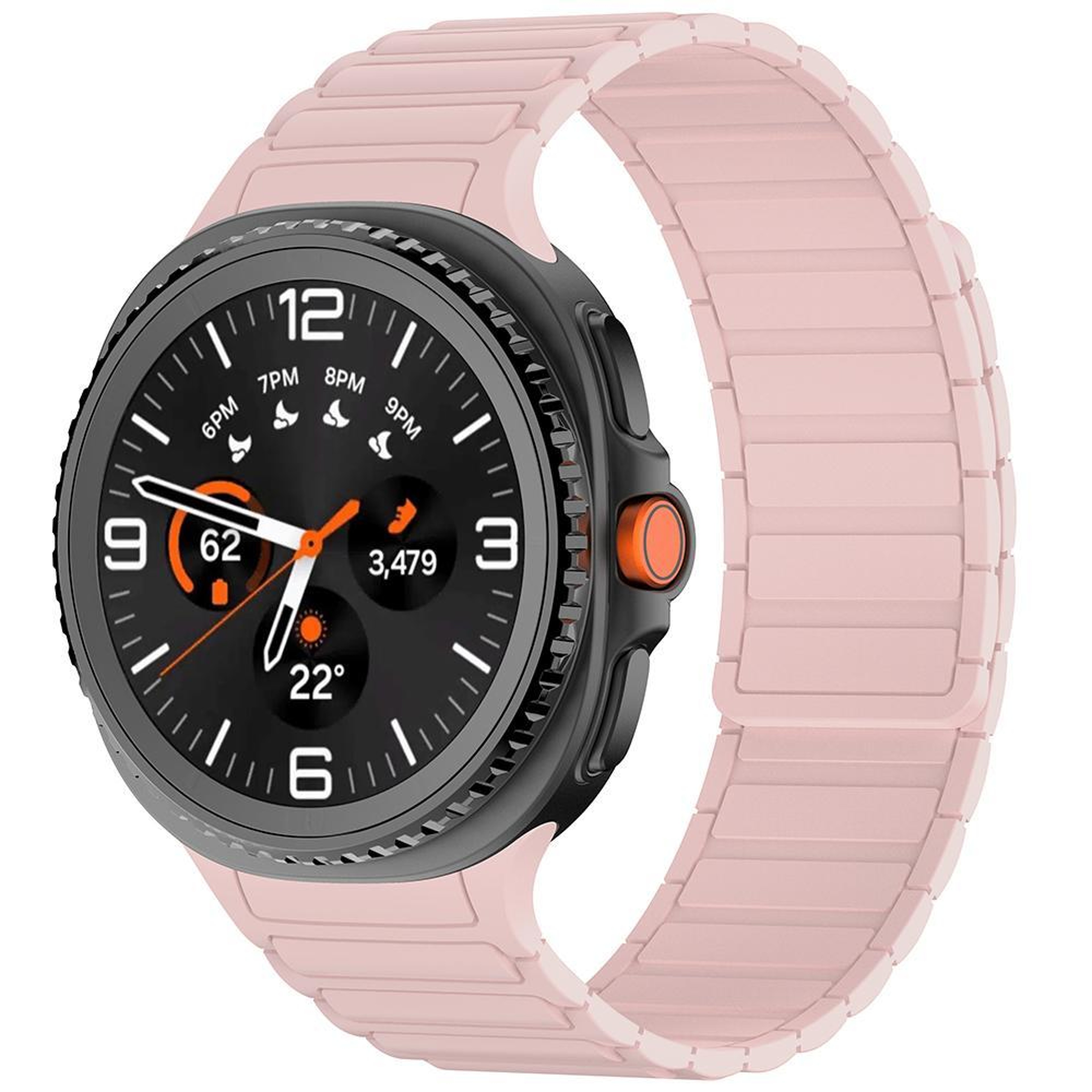 Samsung Galaxy Watch8 Classic Magnetic Silicone Watch Band Adjustable Tri Bead Sport Strap – view 6