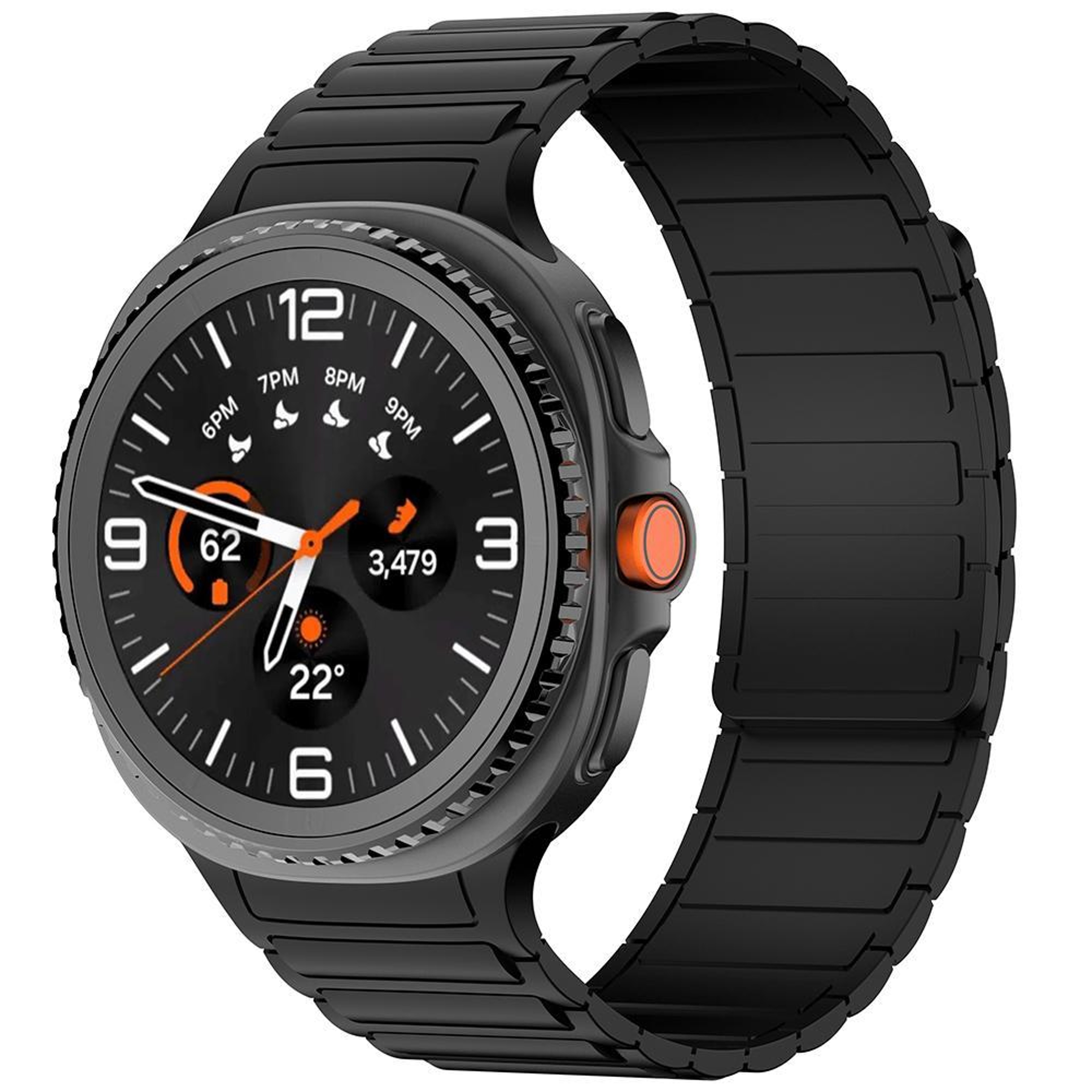 Samsung Galaxy Watch8 Classic Magnetic Silicone Watch Band Adjustable Tri Bead Sport Strap – view 4