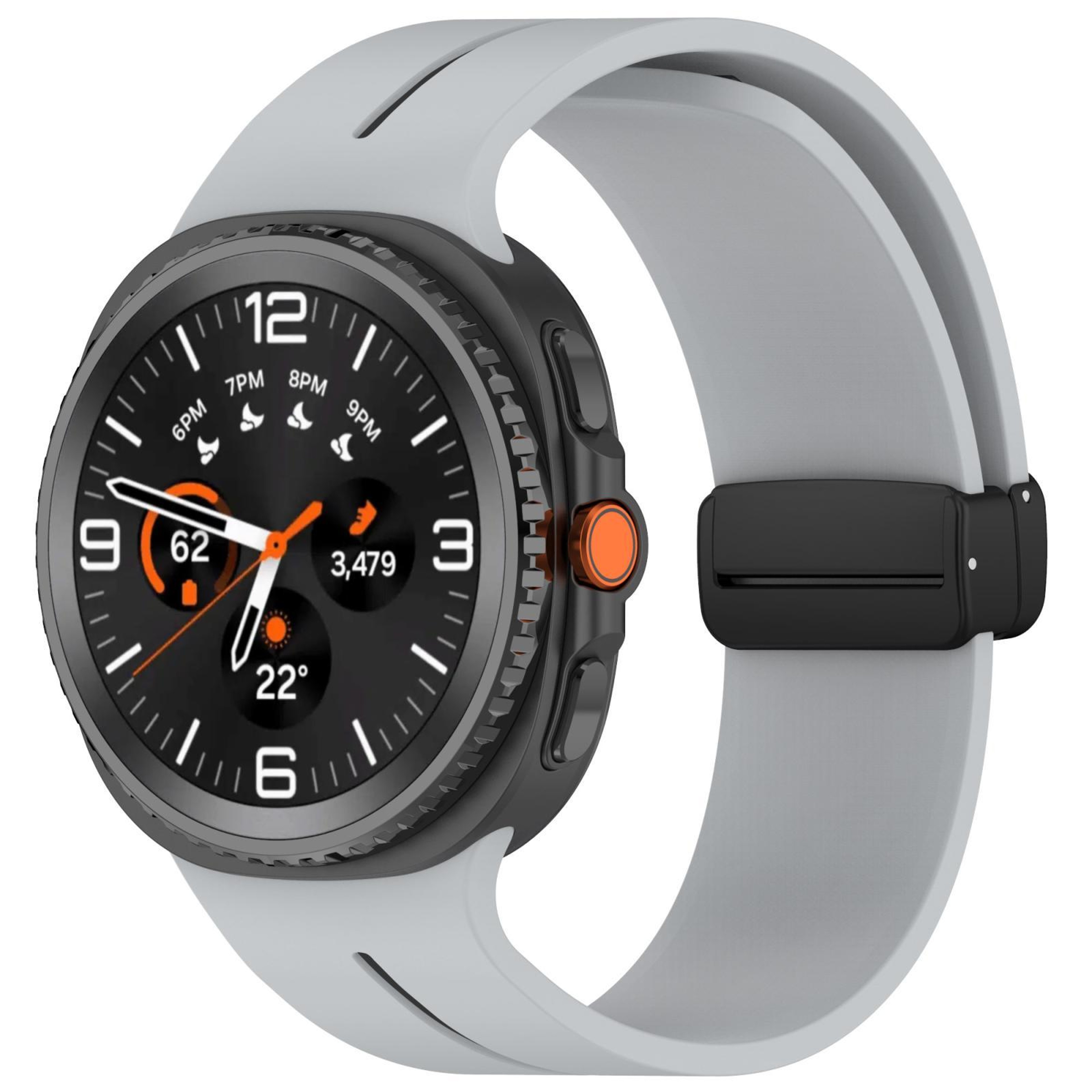 Samsung Galaxy Watch8 Classic Magnetic Silicone Watch Band Adjustable Soft Replacement Strap 9