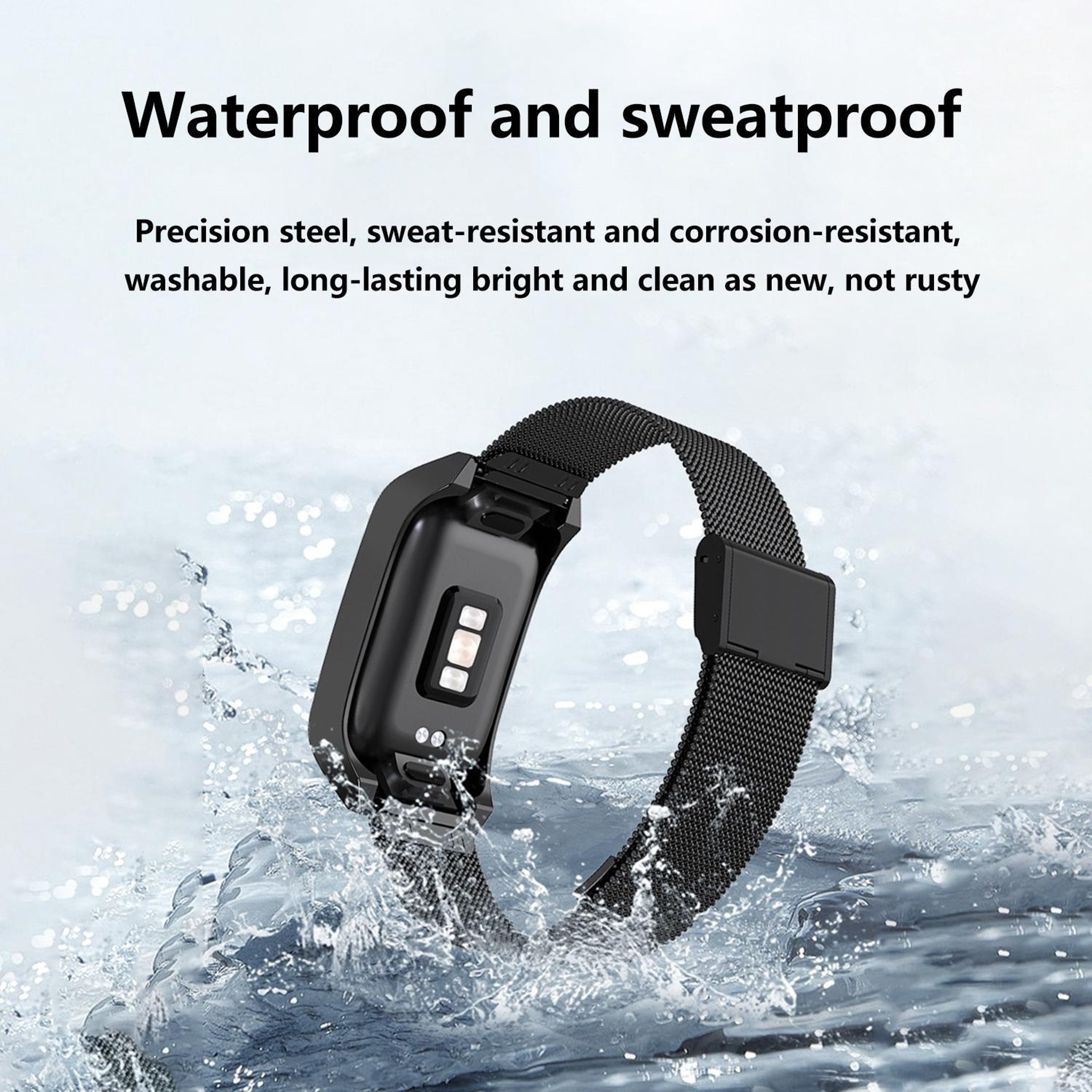 Xiaomi Mi Band 7 Pro Milanese Watch Band Stainless Steel Frame Magnetic Metal Strap 6