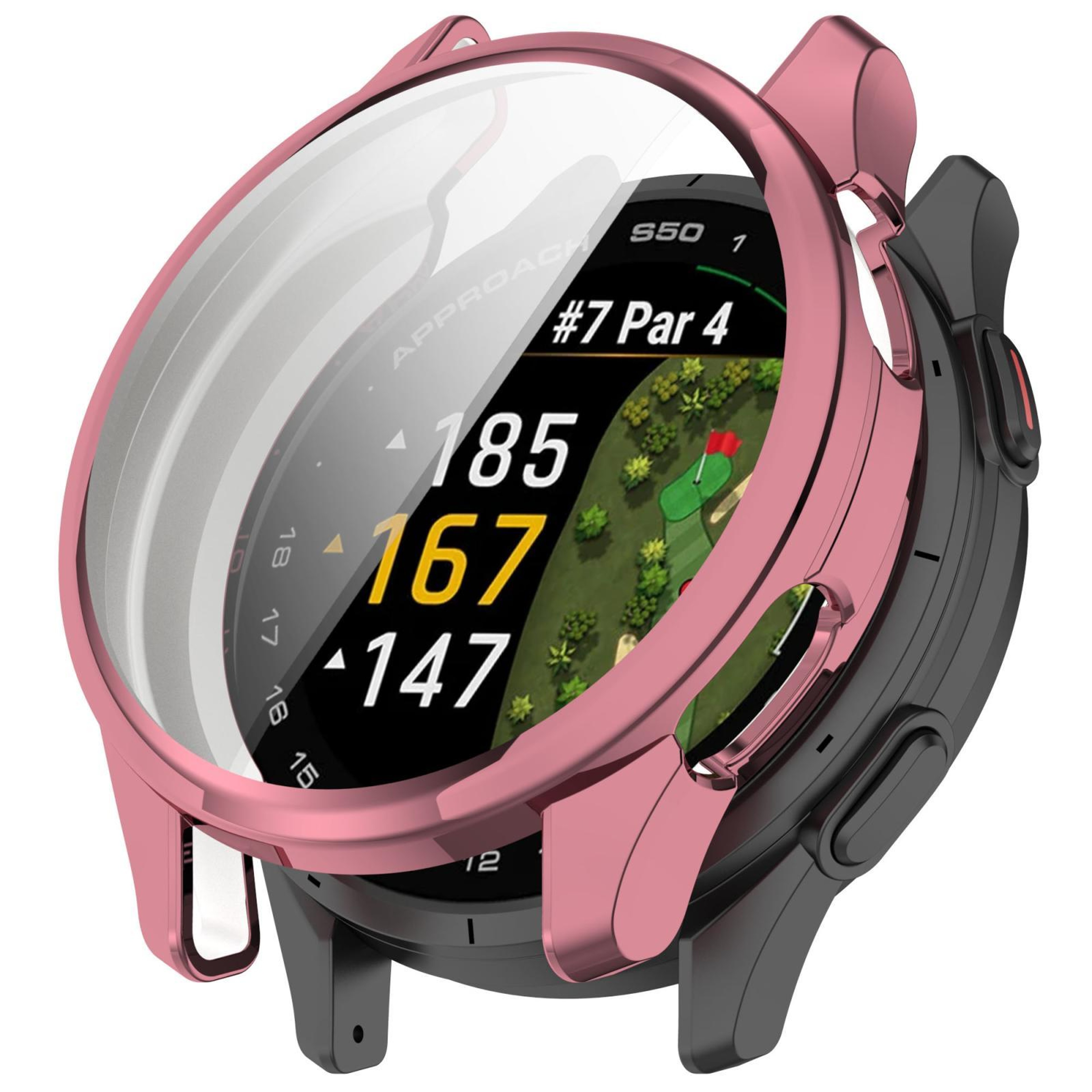 Garmin Approach S50 TPU Watch Case Full Coverage Protective Cover Electroplated Bumper 13