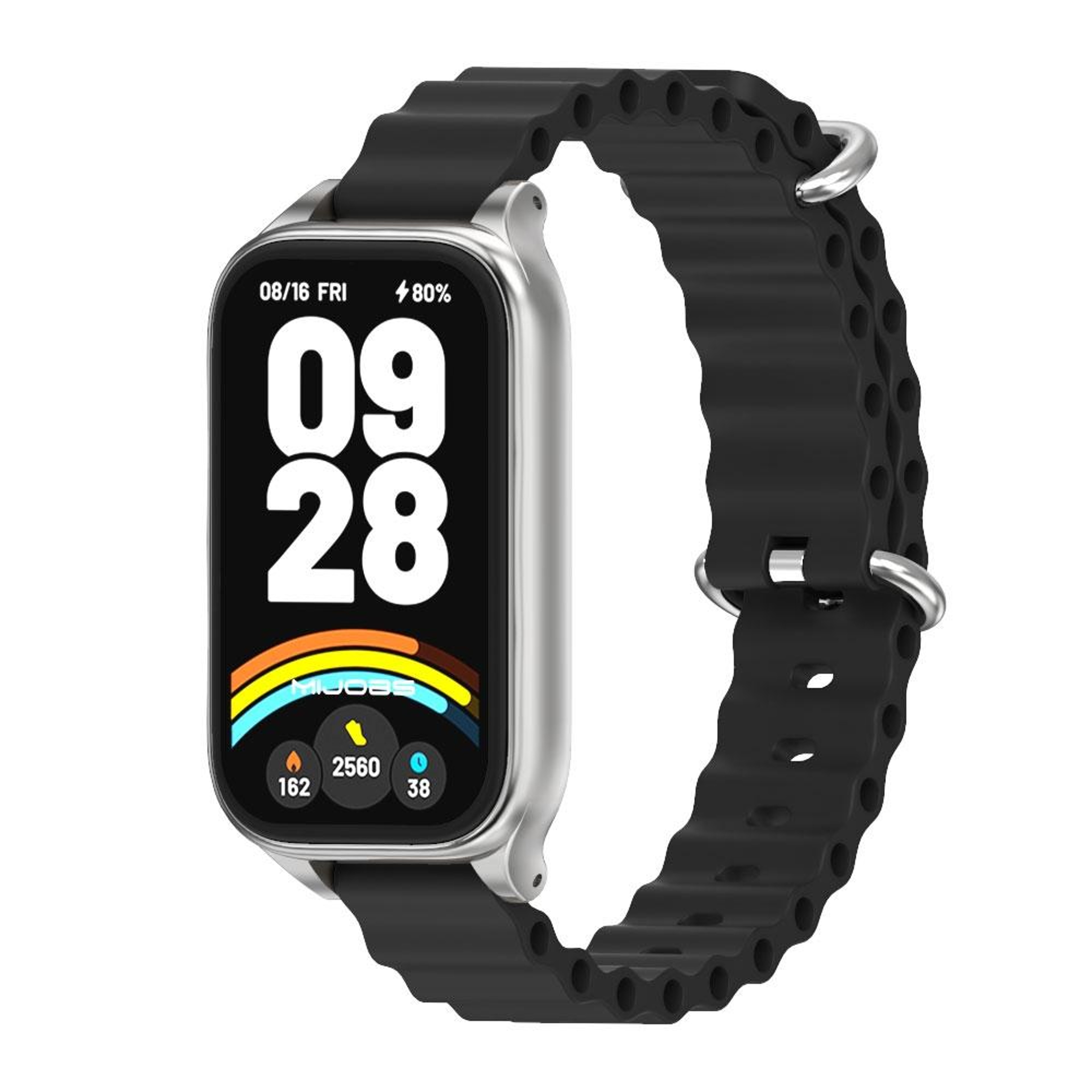 Mijobs Xiaomi Smart Band 9 Active Band Marine Silicone Replacement Watch Band with Metal Shell for Redmi Band 3 – view 11