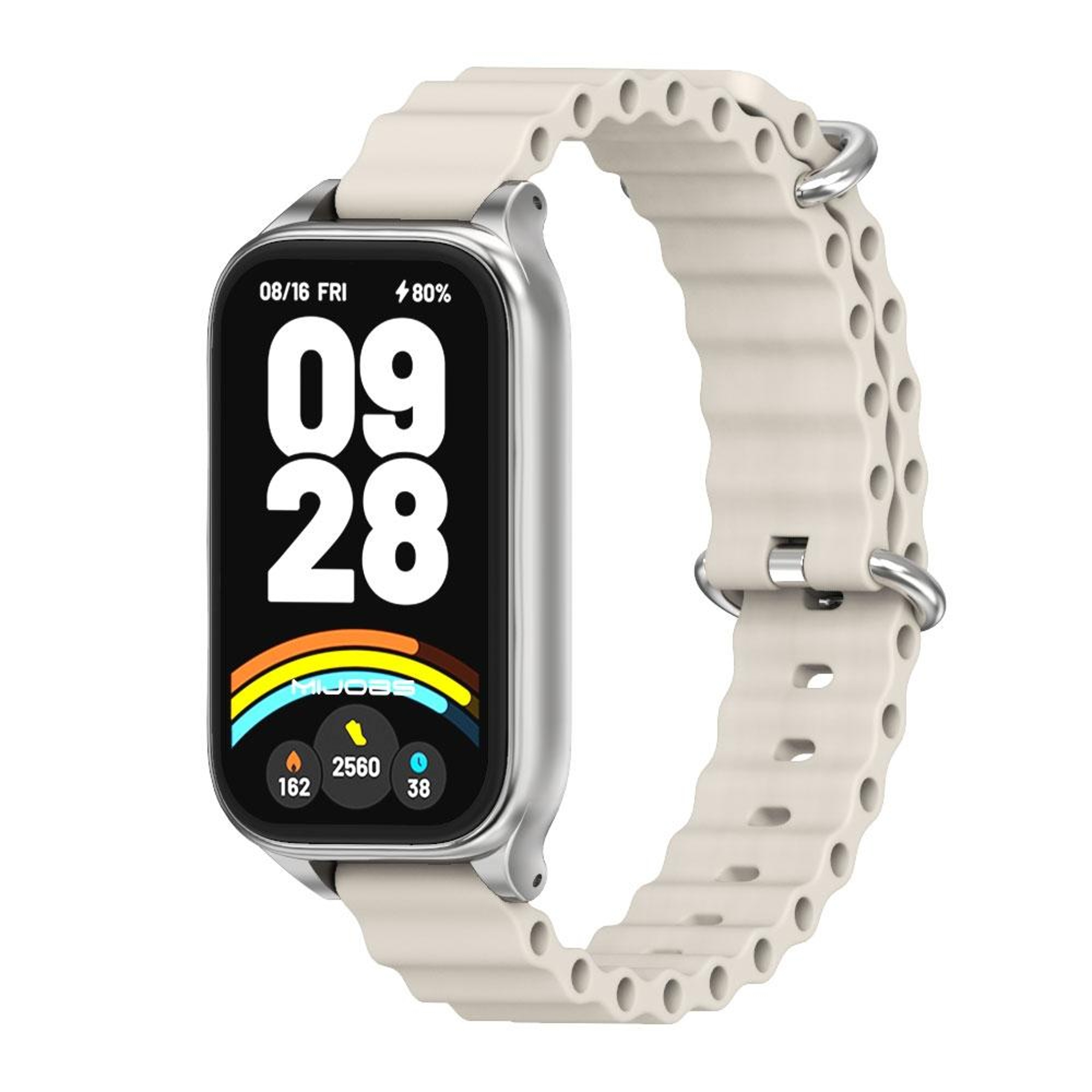 Mijobs Xiaomi Smart Band 9 Active Band Marine Silicone Replacement Watch Band with Metal Shell for Redmi Band 3 – view 14