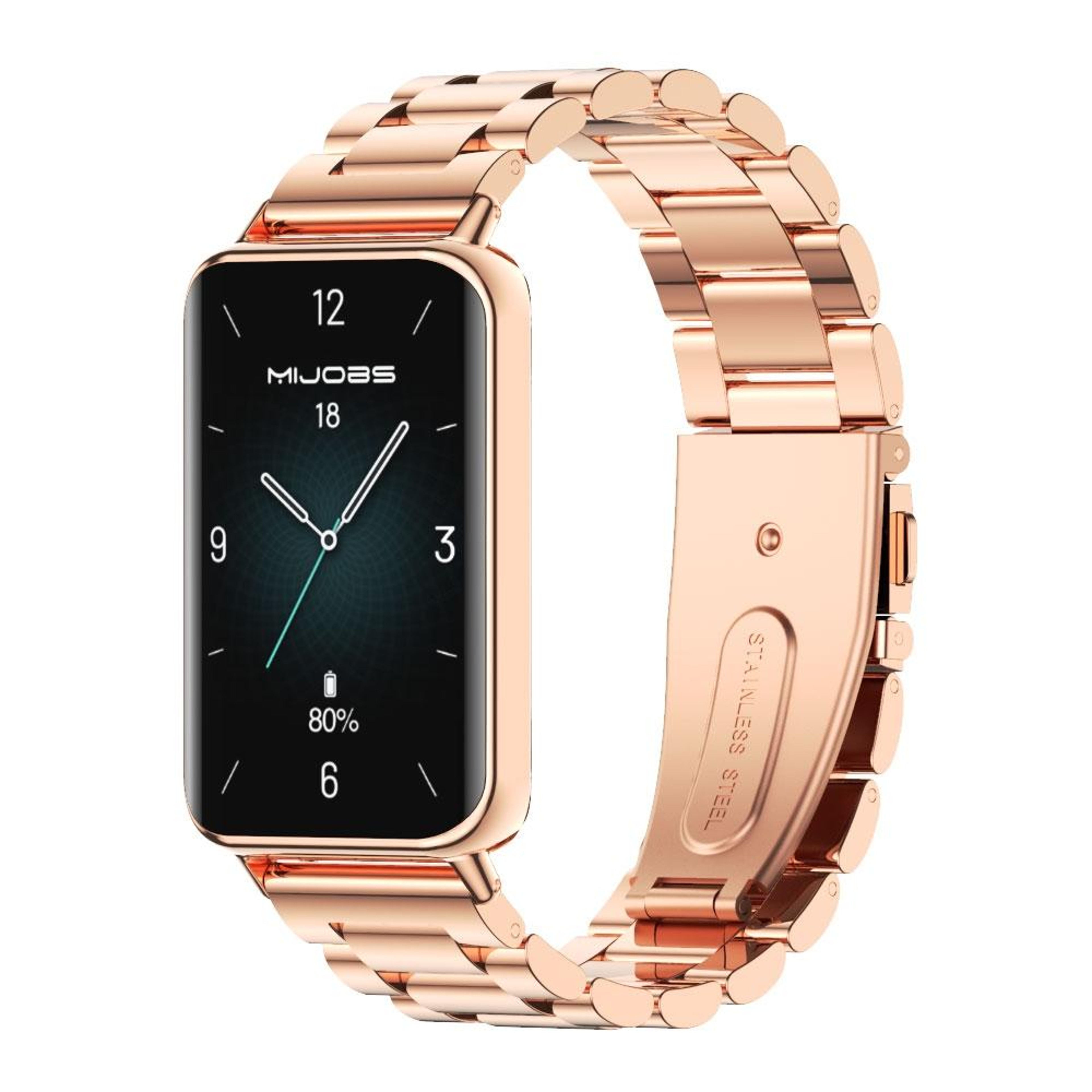 MIJOBS Honor Band 10 Strap Stainless Steel Three Bead Metal Watch Band For Honor Band 10 9 0