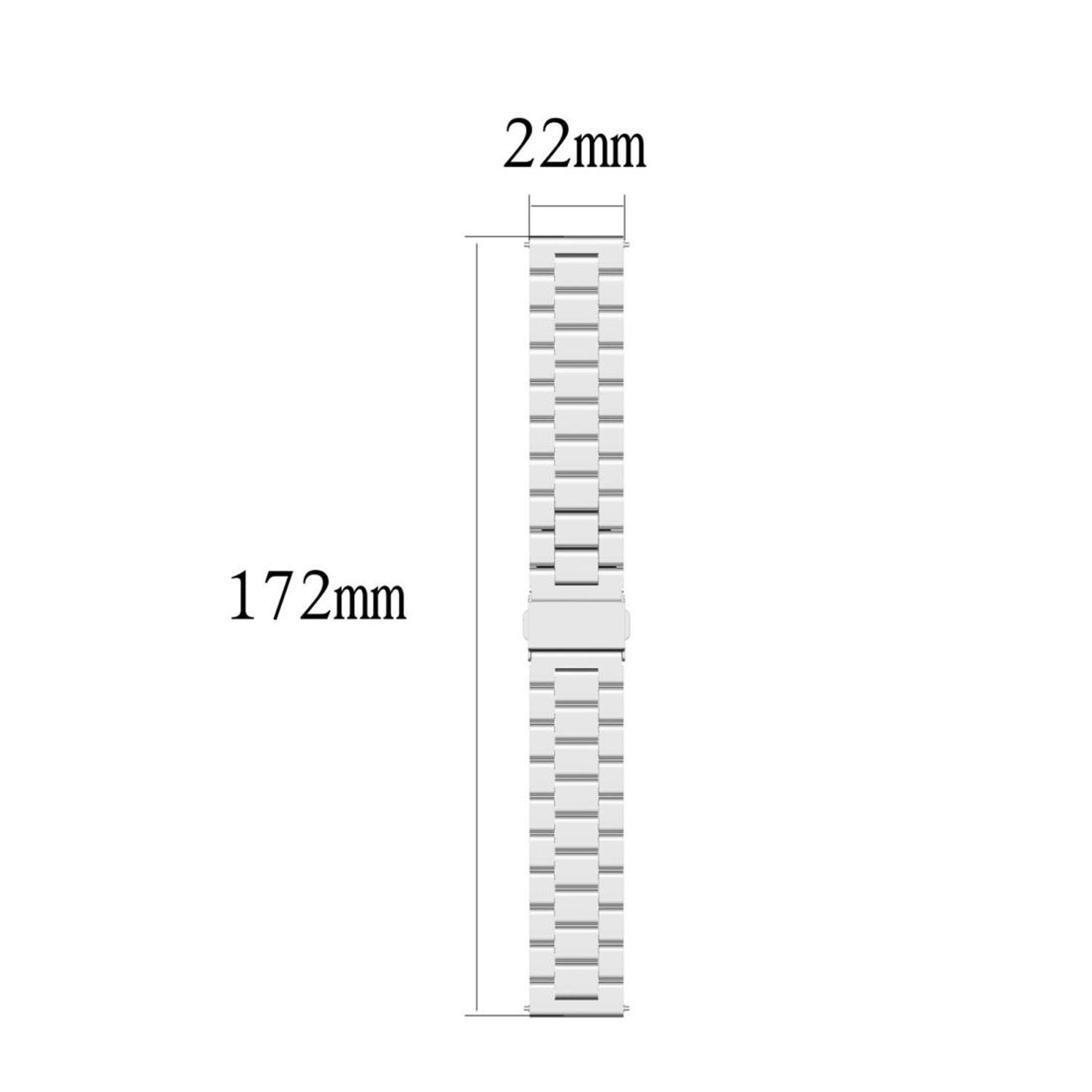 Galaxy Watch 3 45mm Stainless Steel Watch Band 22mm Three Bead Metal Replacement Strap With Screwdr 8