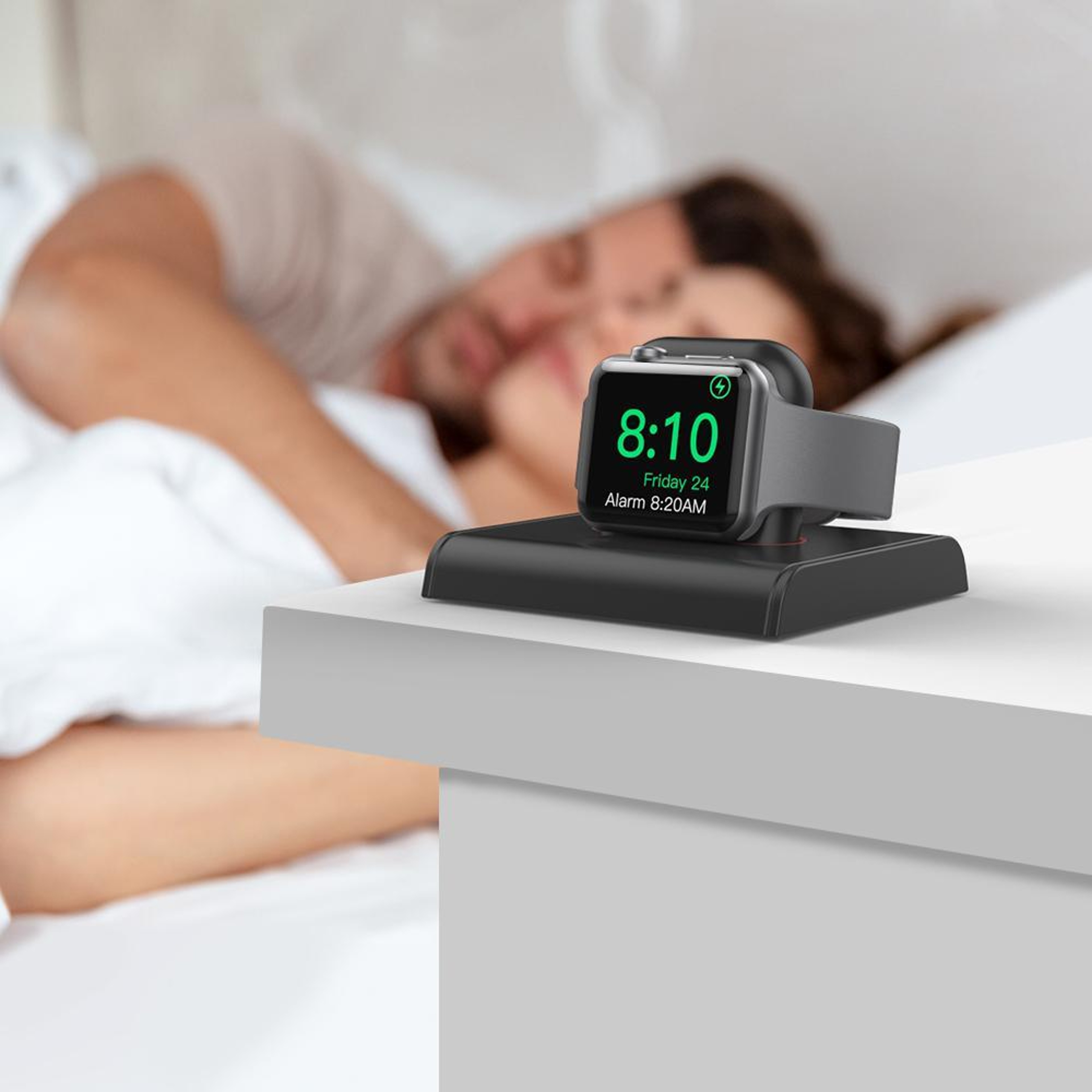 AhaStyle PT117 2 In 1 Apple Watch Charging Stand And AirPods Holder Silicone Dock 5