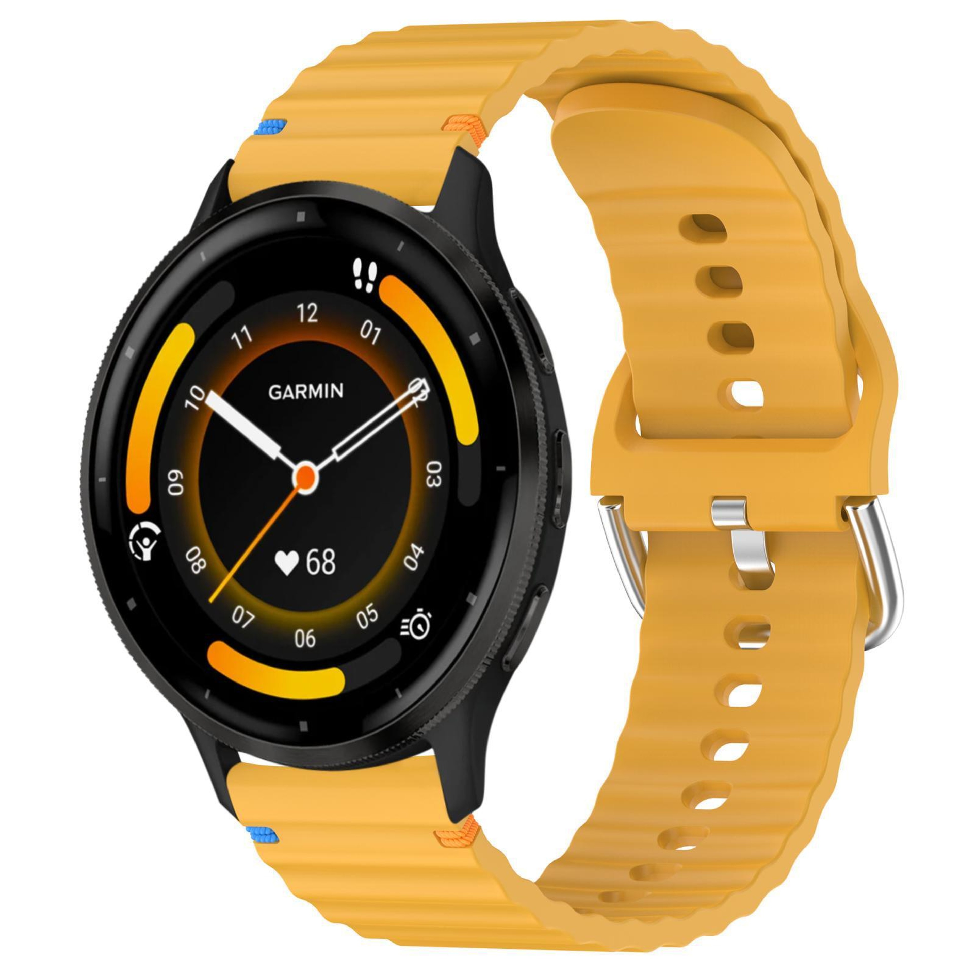 Garmin Venu 3 Silicone Watch Band 22mm Wavy Grain Quick Release Replacement Strap 13