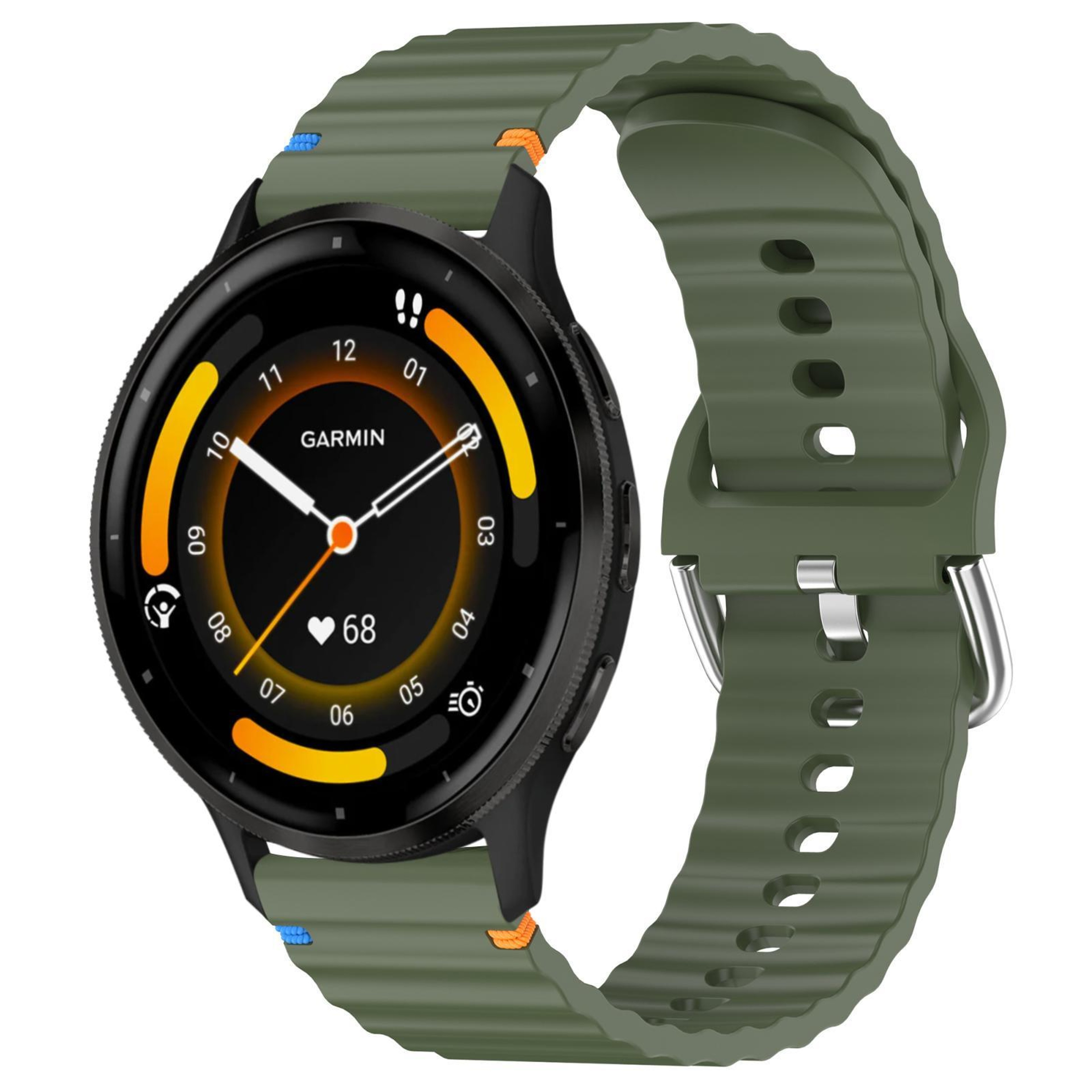 Garmin Venu 3 Silicone Watch Band 22mm Wavy Grain Quick Release Replacement Strap 16