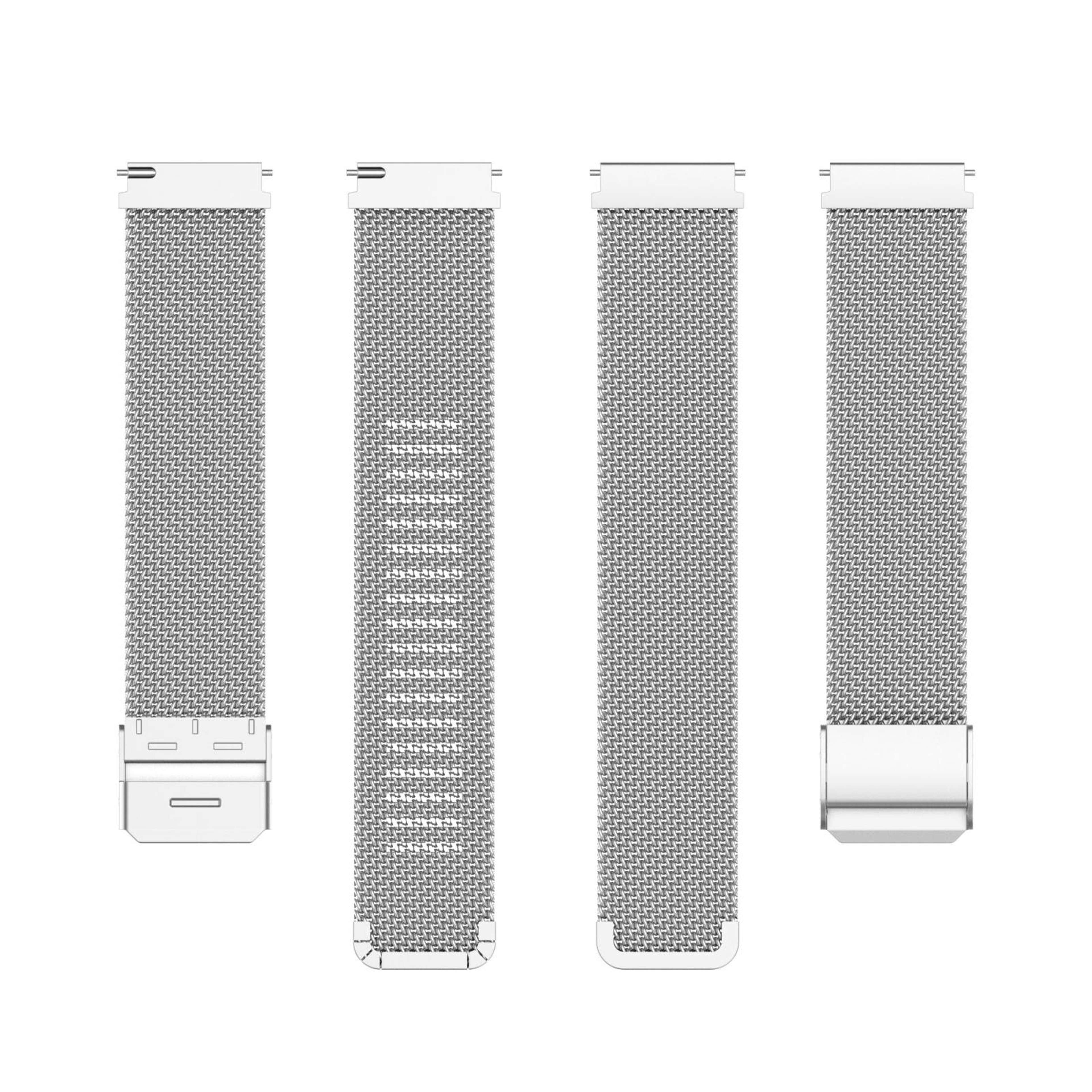 Stainless Steel Mesh Watch Band Snap Fit Replacement Watch Strap For Smartwatches 3