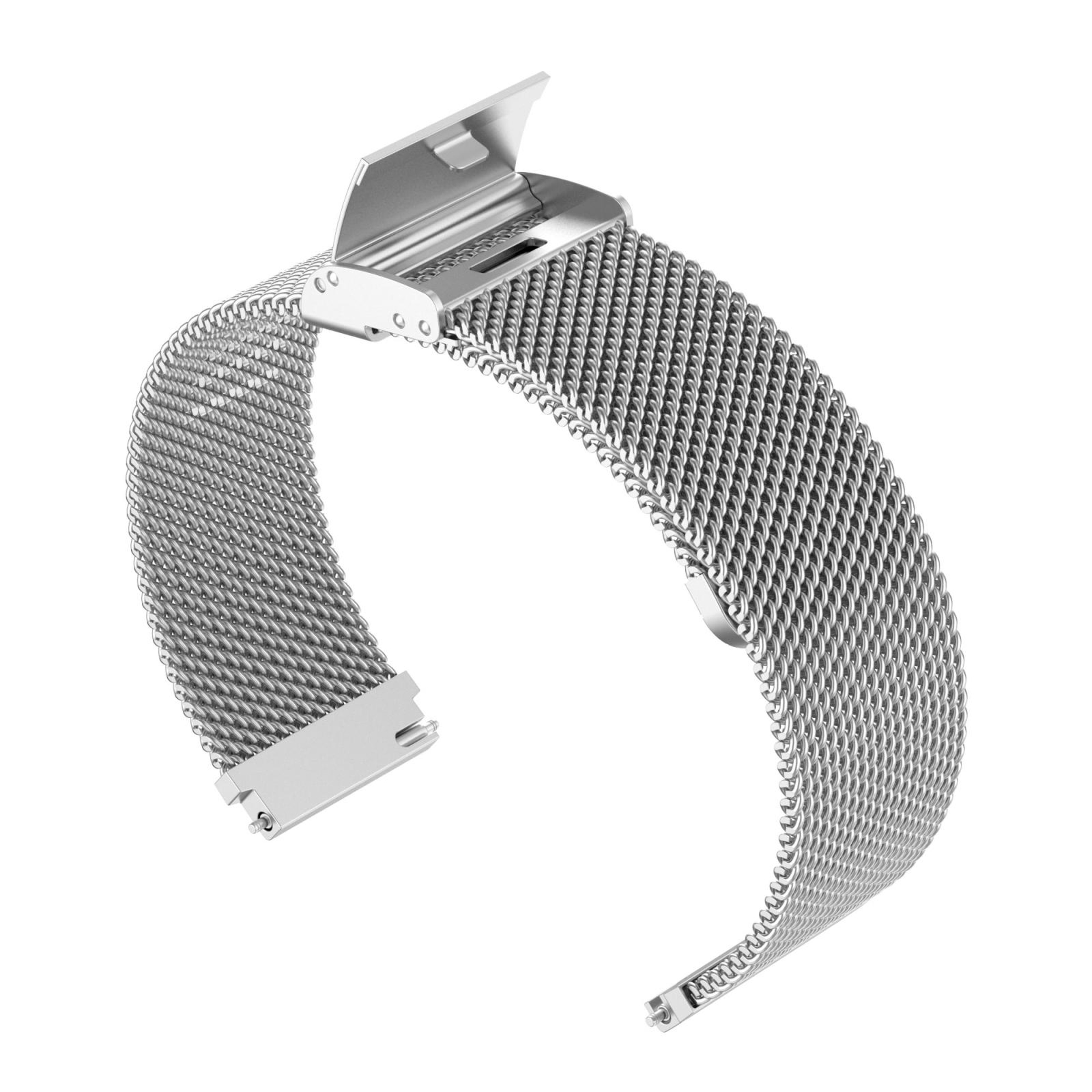 Stainless Steel Mesh Watch Band Snap Fit Replacement Watch Strap For Smartwatches 5