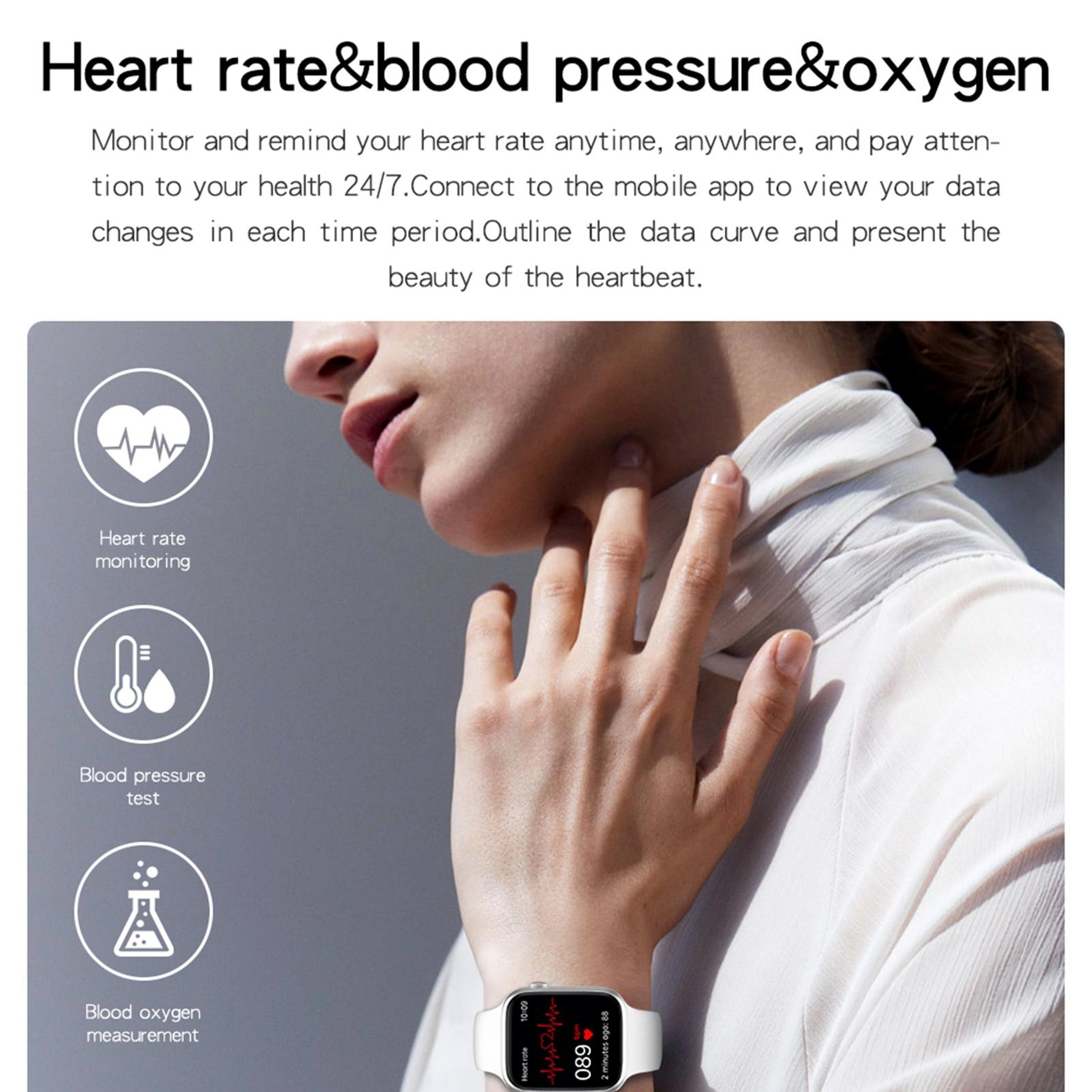 HW22 Pro Bluetooth Smart Watch With 169 Inch HD Display Wireless Charging Fitness Tracker 7