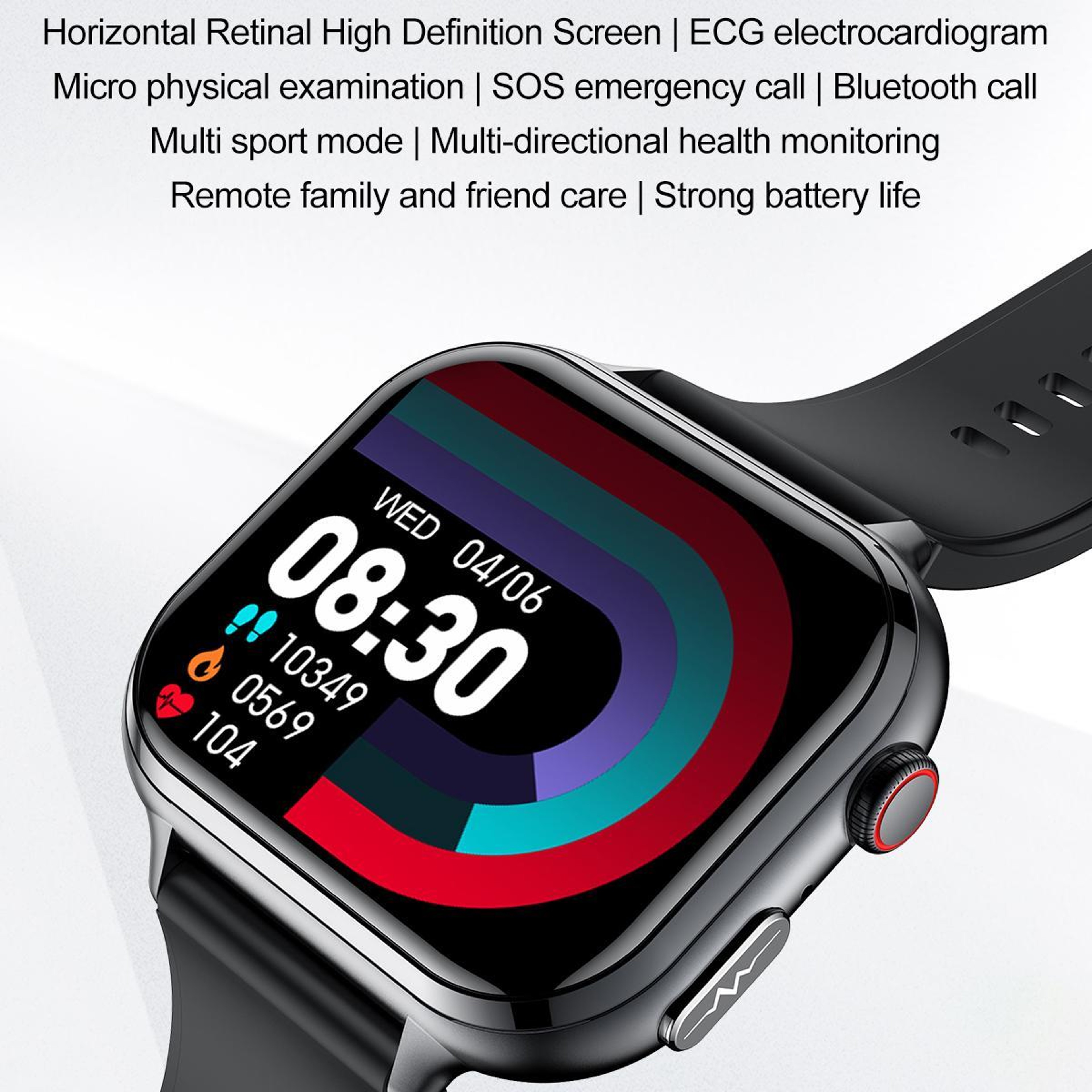 TK17 Smart Watch With ECG Monitor 191 Inch HD Display IP68 Waterproof Fitness Tracker 3
