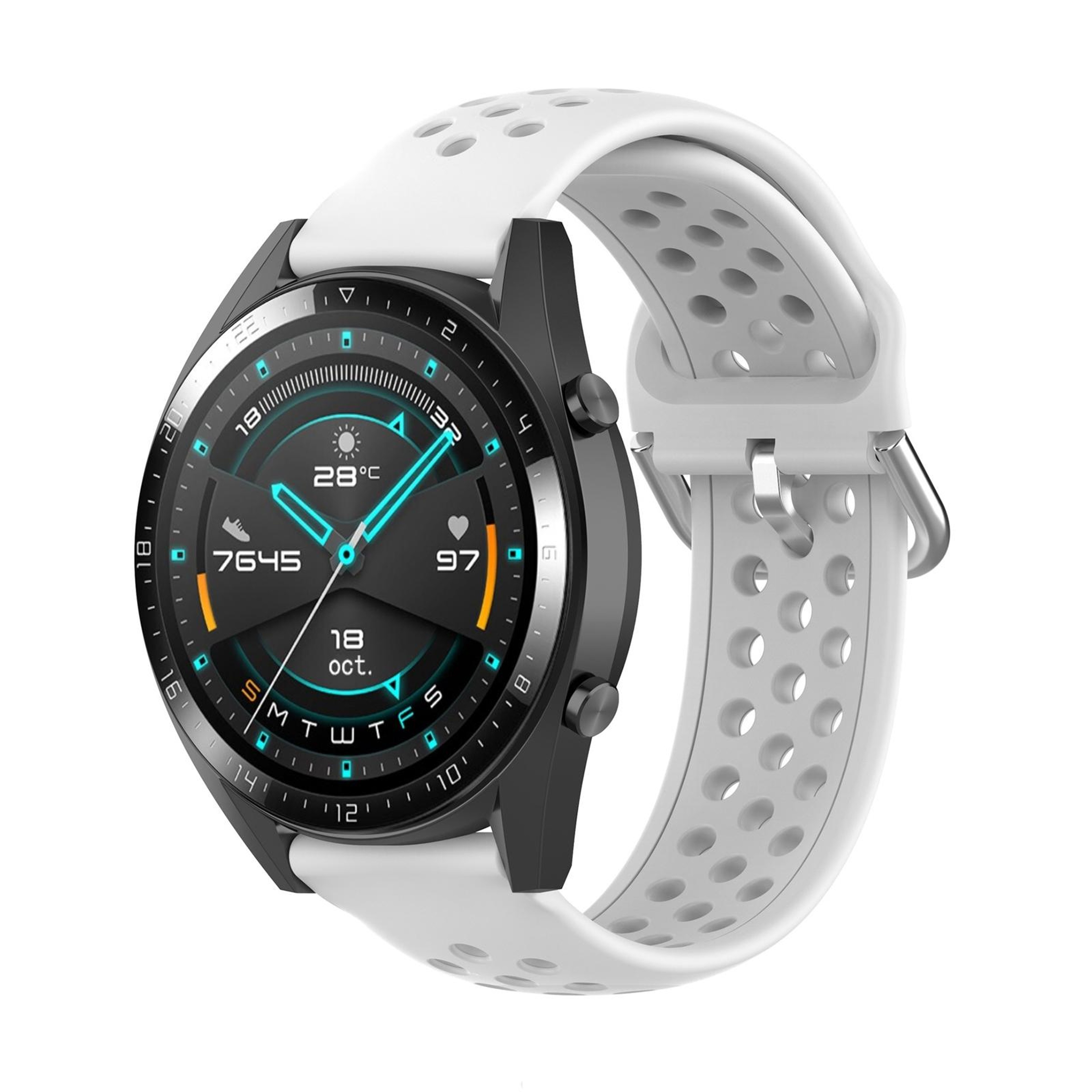 Huawei Watch GT GT2 22mm Sport Watch Band Soft Silicone Watch Strap With Secure Clasp 4