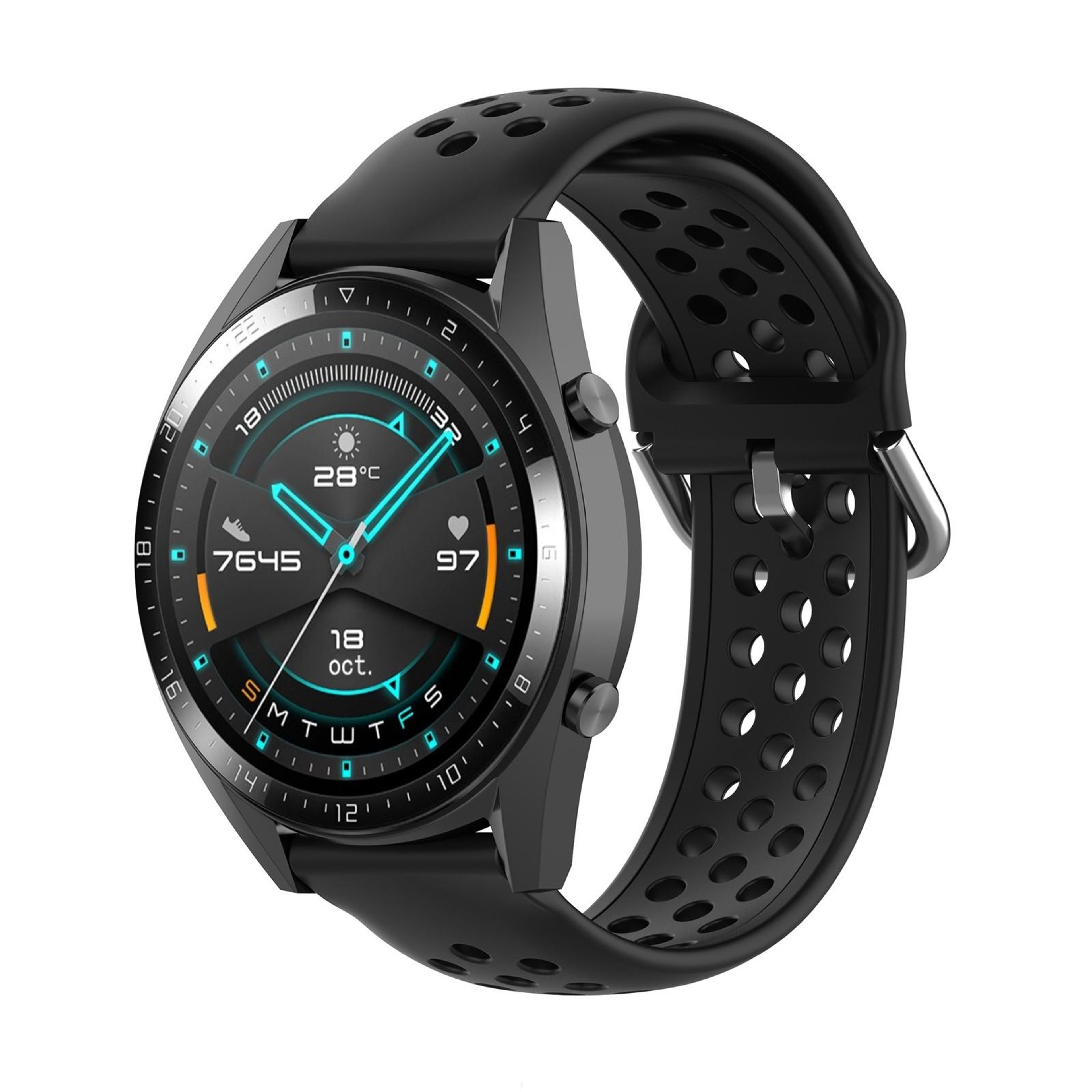 Huawei Watch GT GT2 22mm Sport Watch Band Soft Silicone Watch Strap With Secure Clasp 15