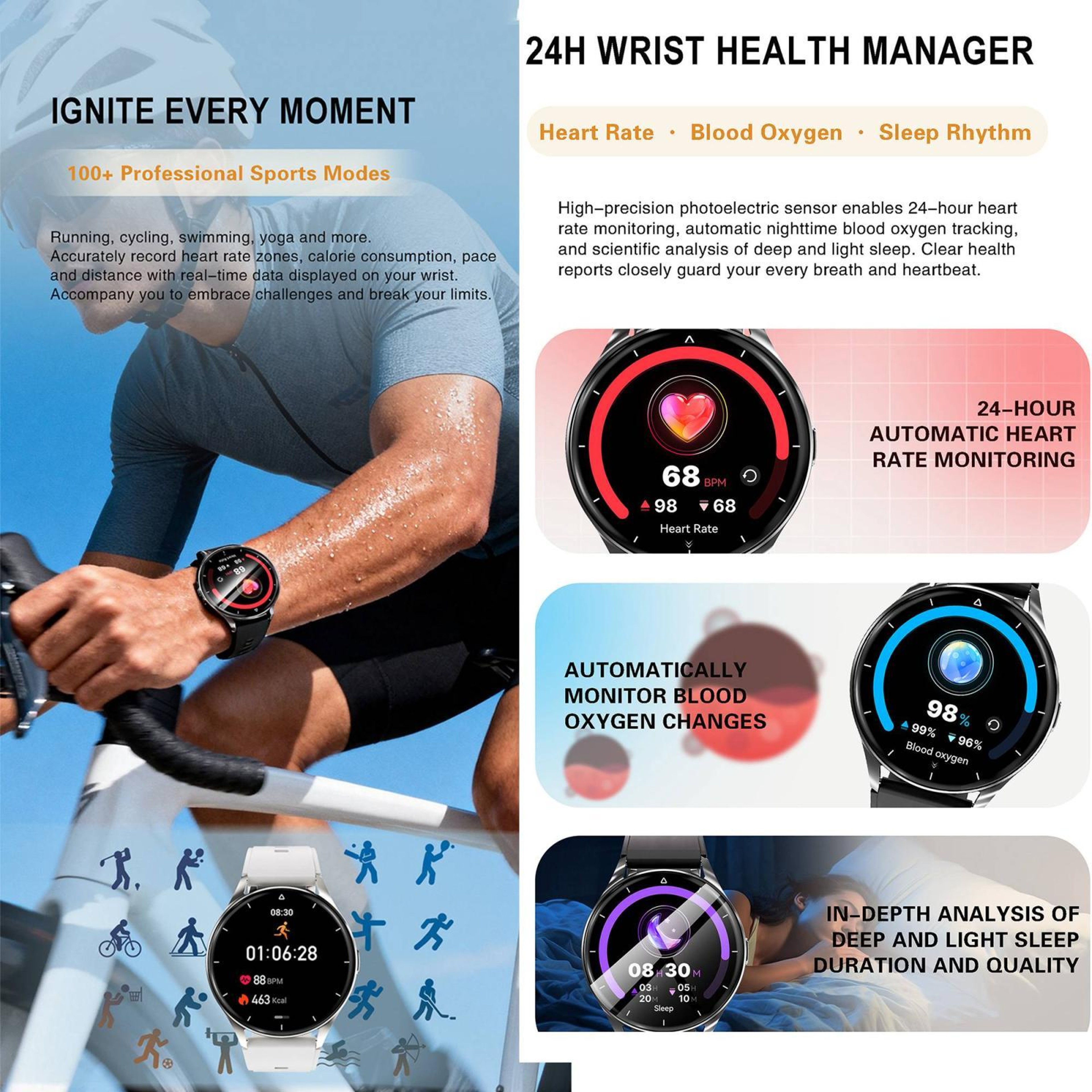 X10 Pro Smart Watch With Bluetooth Earbuds 145 Inch HD Display Fitness Tracker Bluetooth Calling 4