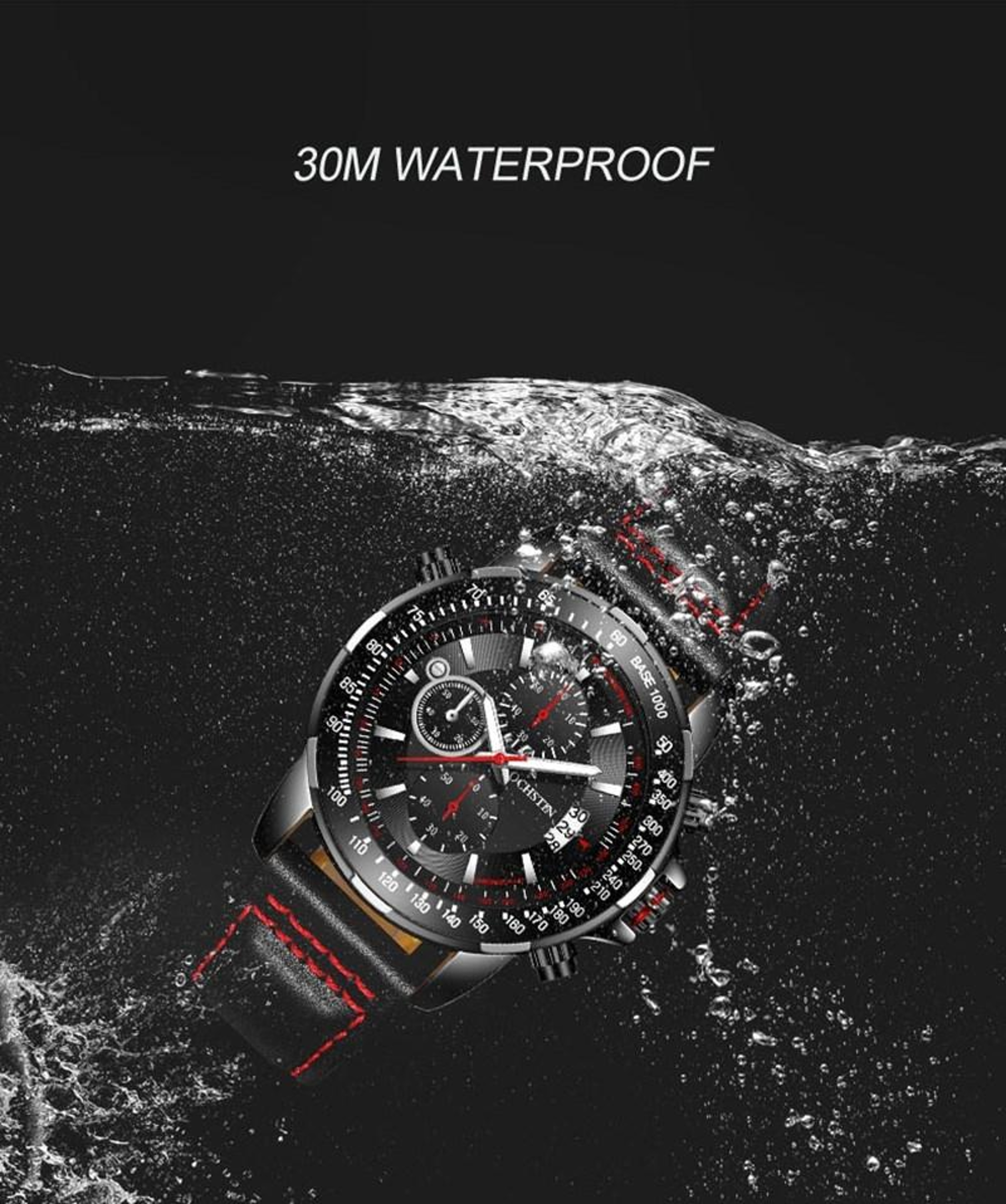 OCHSTIN 6125B Quartz Mens Watch Waterproof Chronograph Watch With Night Light Calendar 2