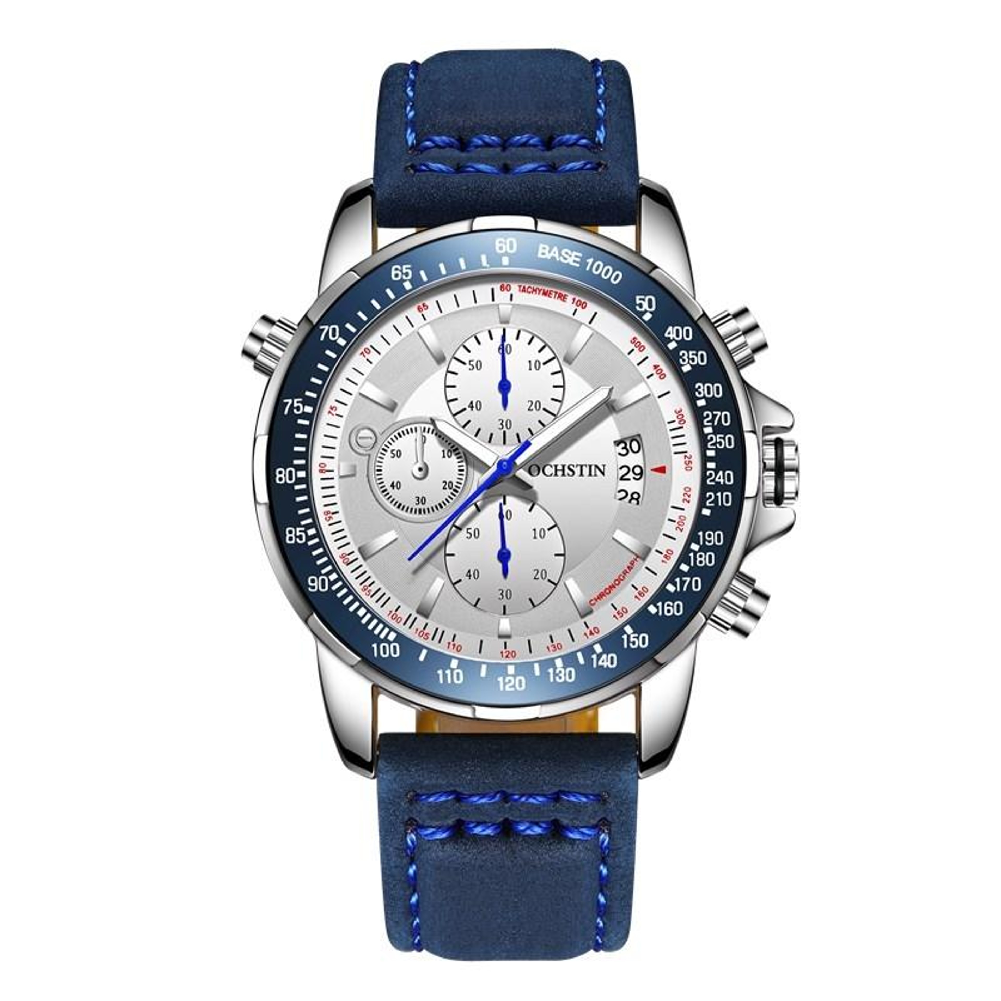OCHSTIN 6125B Quartz Mens Watch Waterproof Chronograph Watch With Night Light Calendar 0