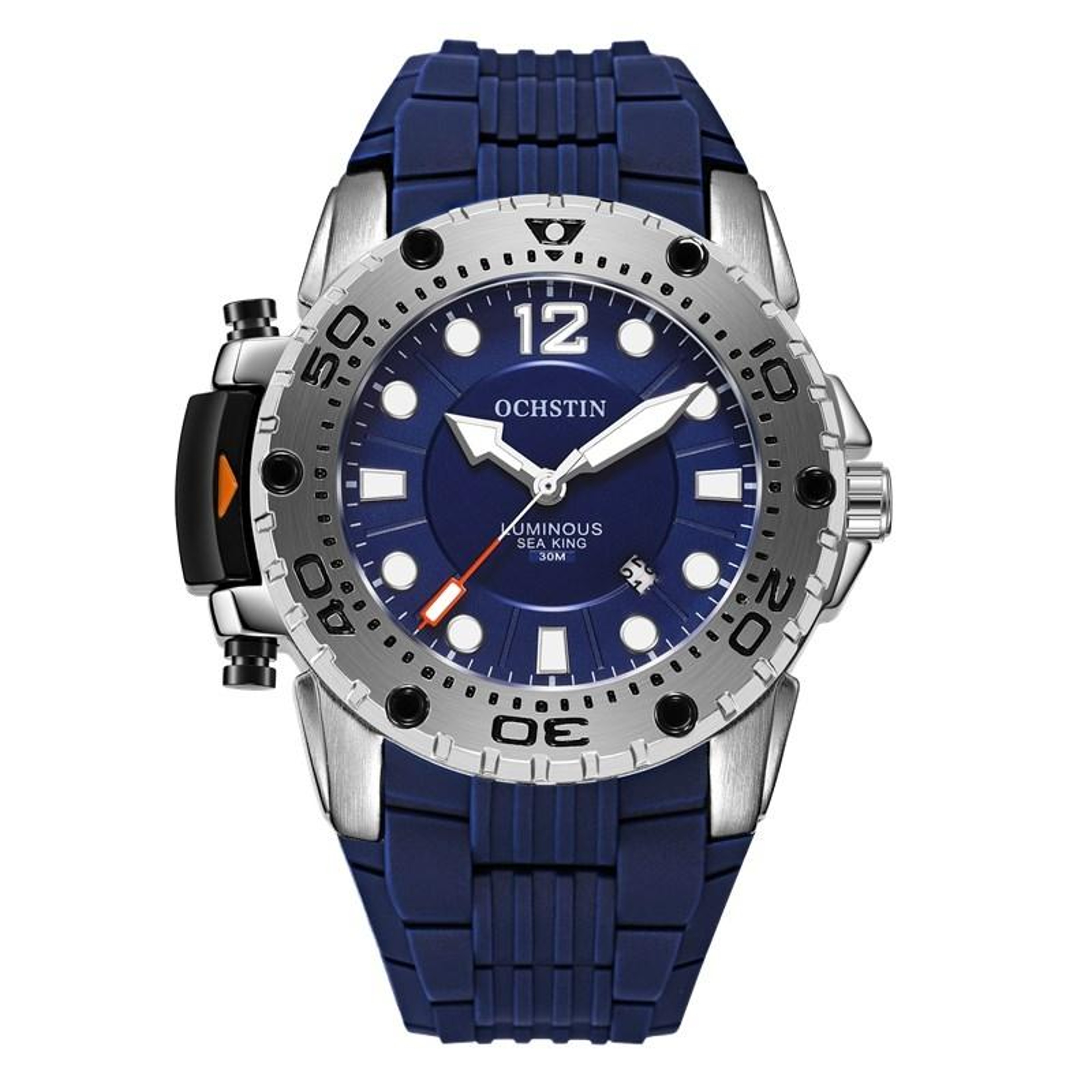 OCHSTIN 6124 Mens Sports Watch Waterproof Quartz Watch With Night Light Silicone Strap 10
