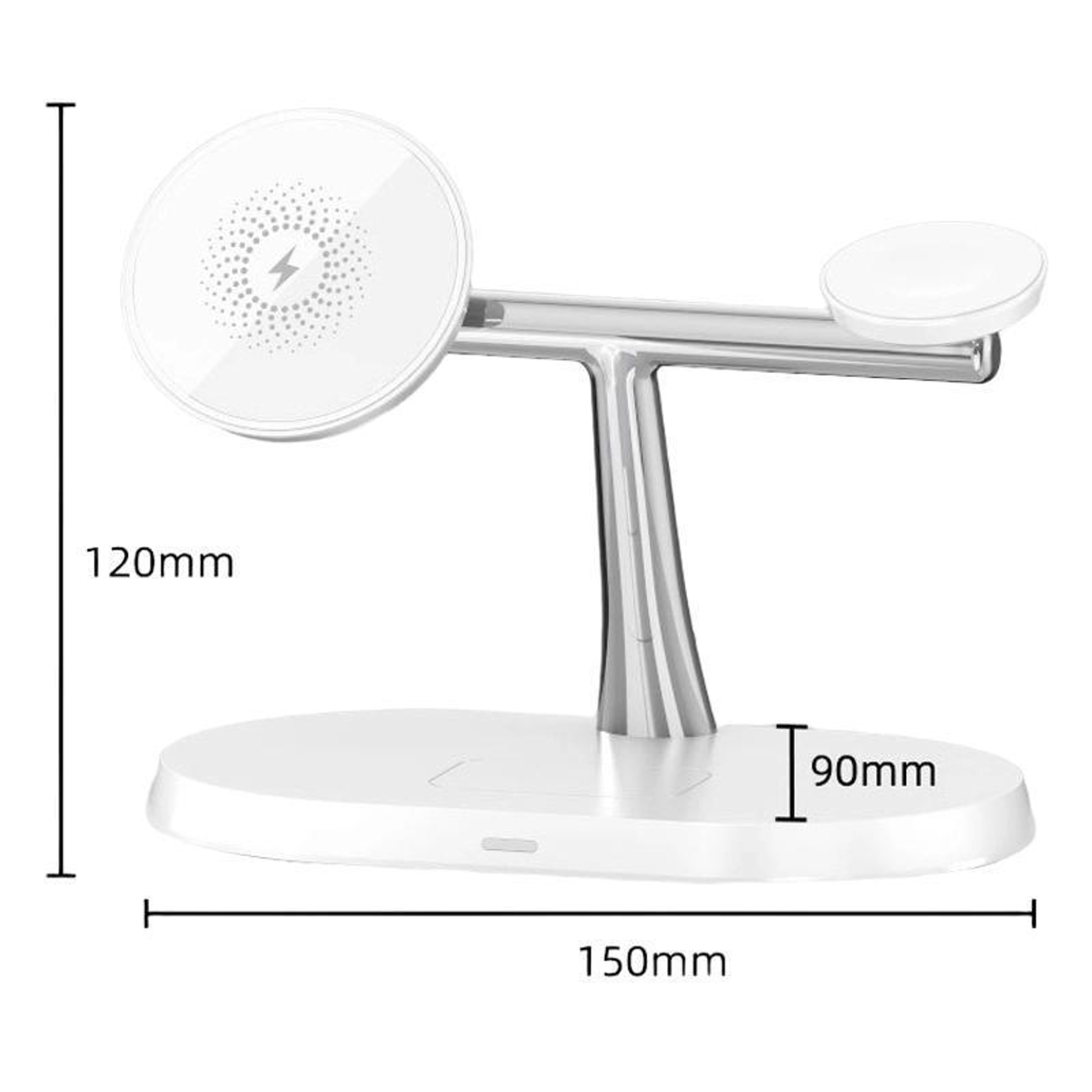 15W 3 In 1 Magnetic Wireless Charger Fast Charging Station For Phone Watch Earbuds With Adjustable  3