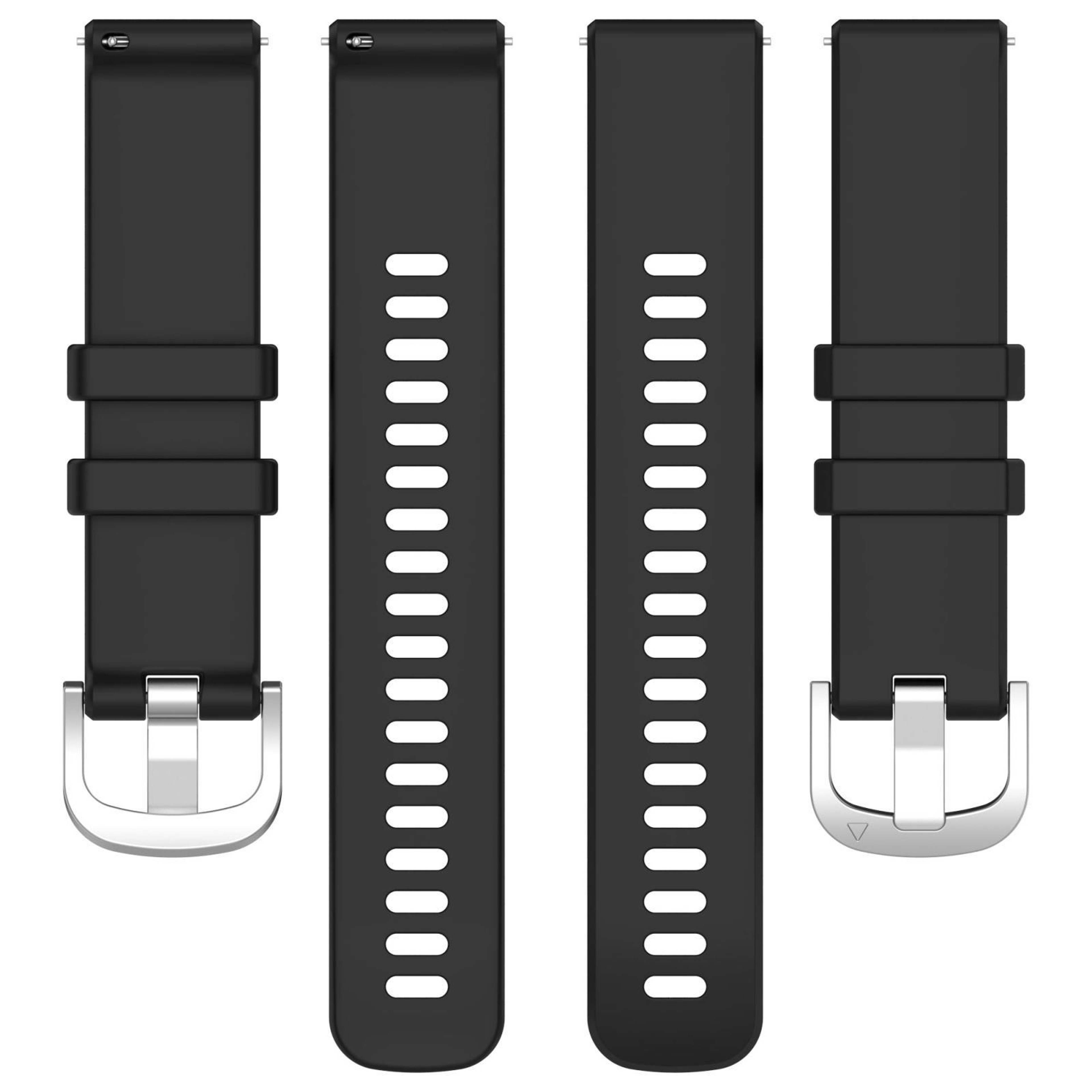 Garmin Approach S50 Silicone Watch Band 20mm Soft Waterproof Replacement Strap With Silver Buckle 16