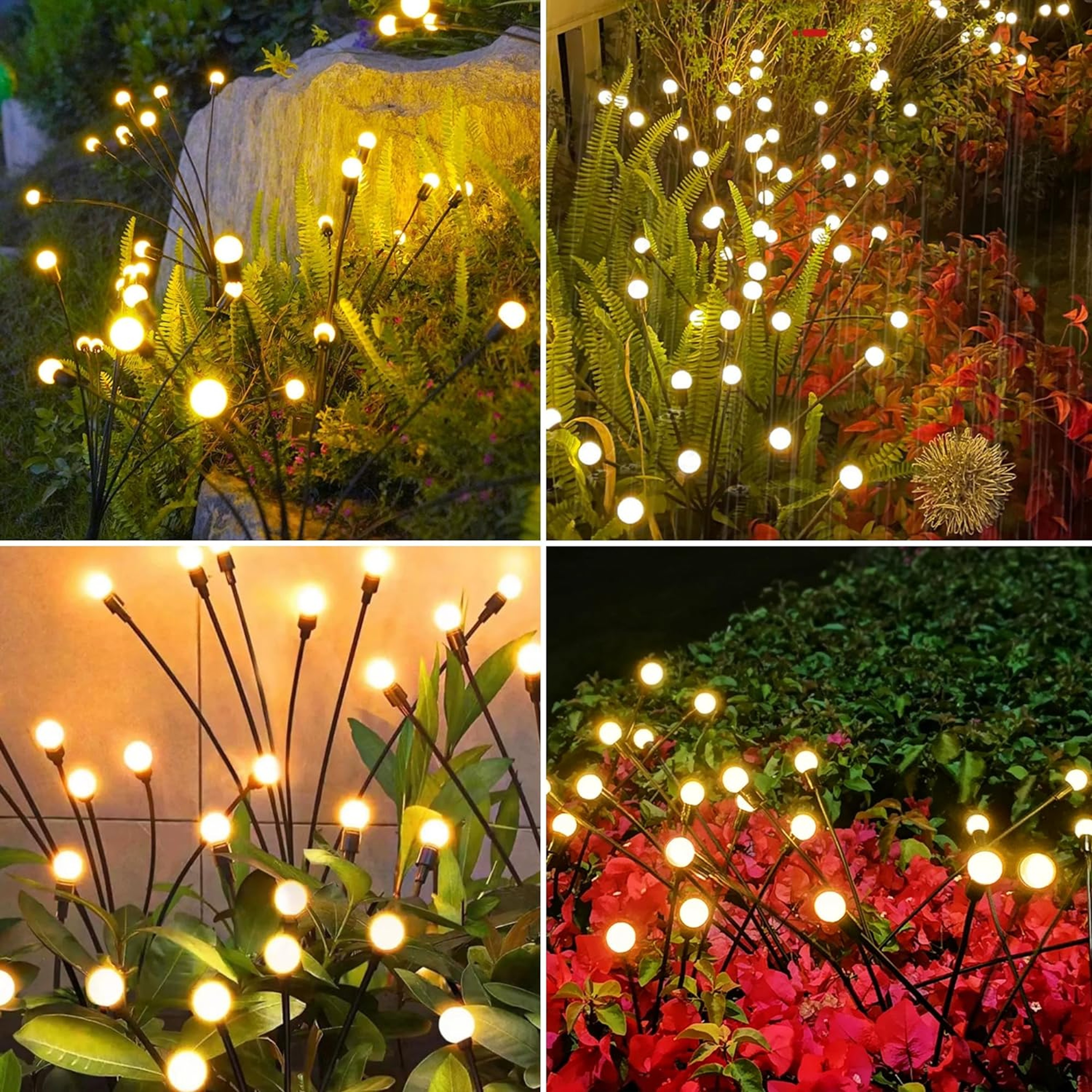New Upgraded Solar Garden Lights, Waterproof Firefly Outdoor Vibrant Lights for Garden Decoration – view 7
