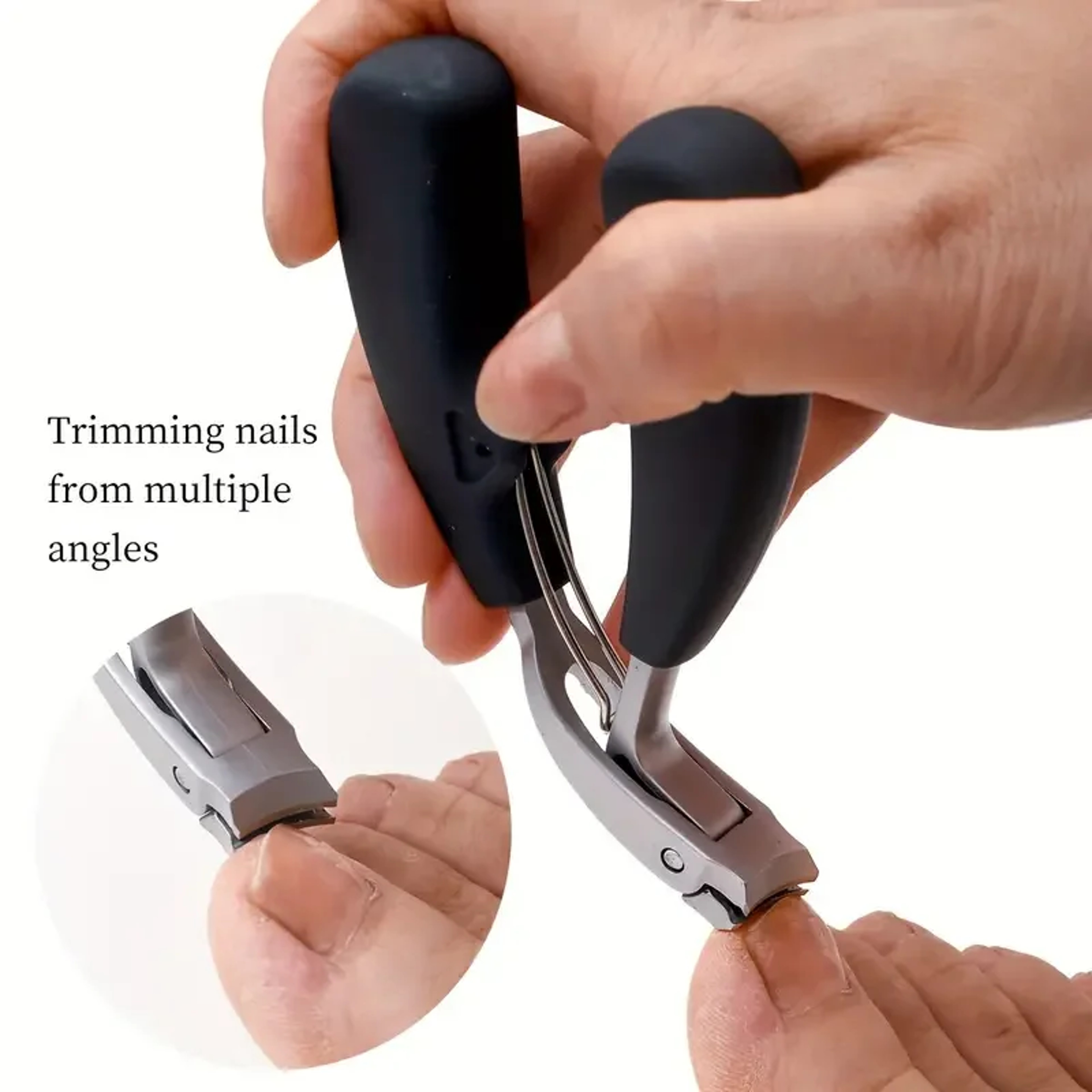 Wide Fingernail Clipper, Arc Blade Manicure Scissors, Heavy-Duty Nail Clippers, Prevent Splashing Thick Toenail Cutter – view 2