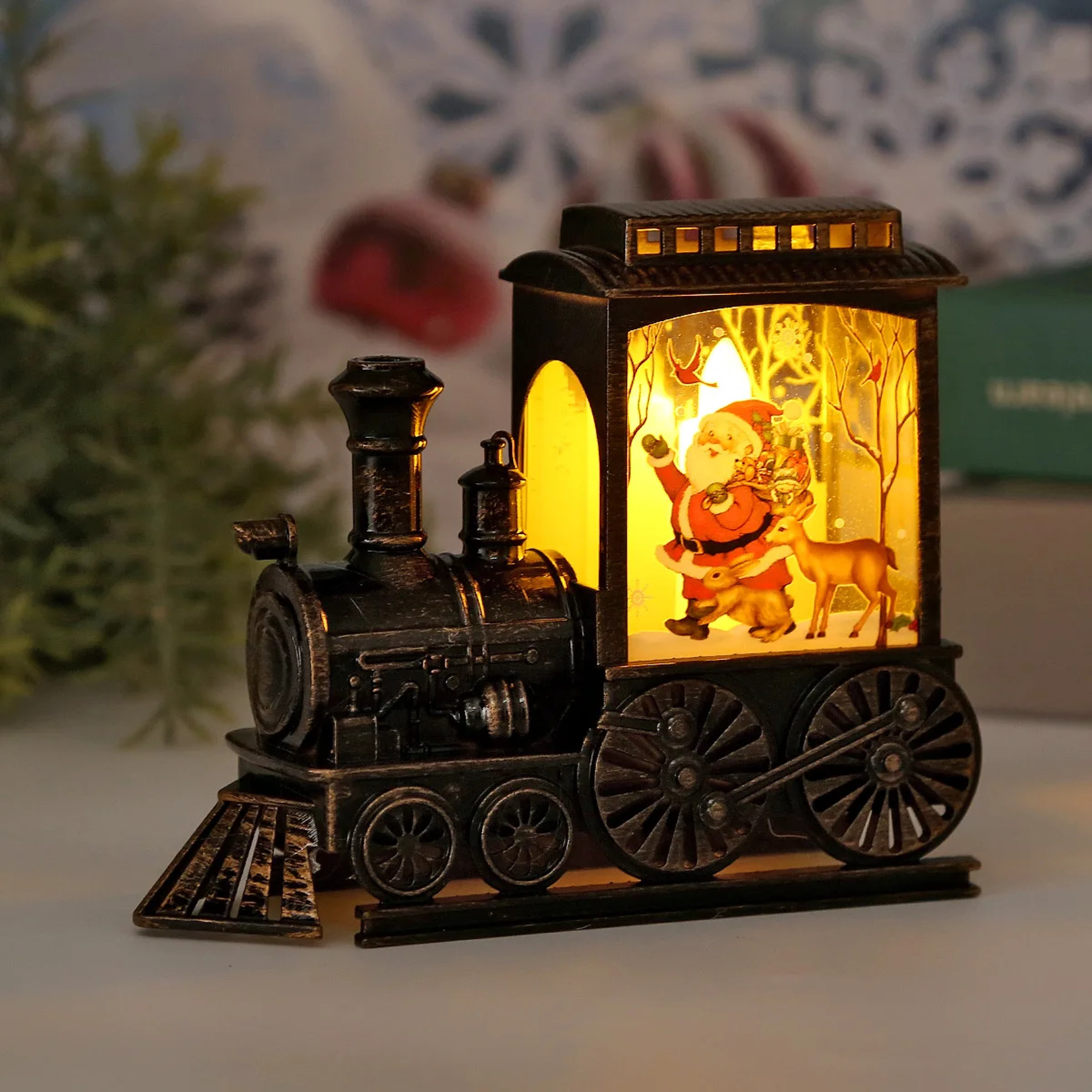 LED Night Lights Vintage Portable Train Night Lamp For Outdoor Use 4