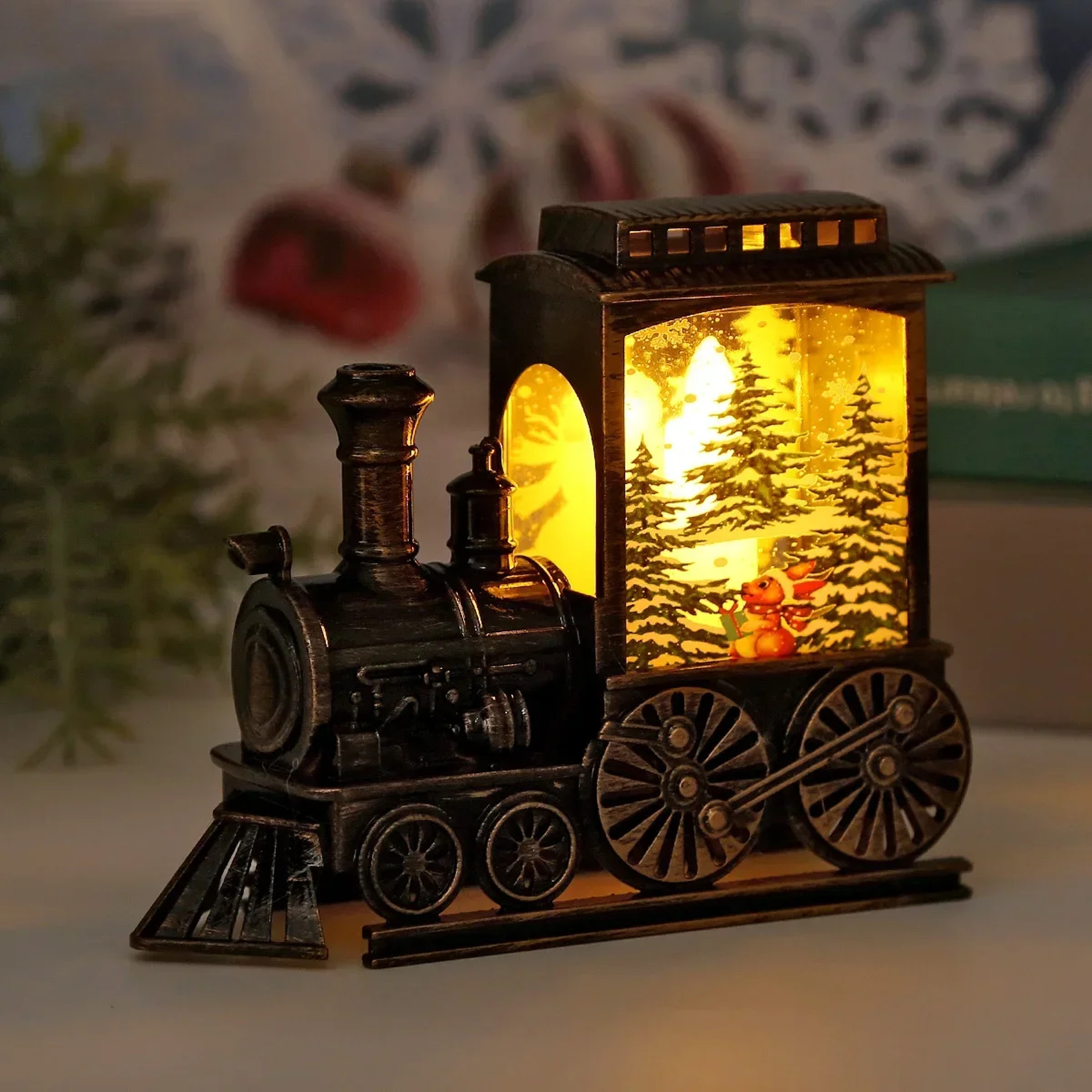 LED Night Lights Vintage Portable Train Night Lamp For Outdoor Use 2