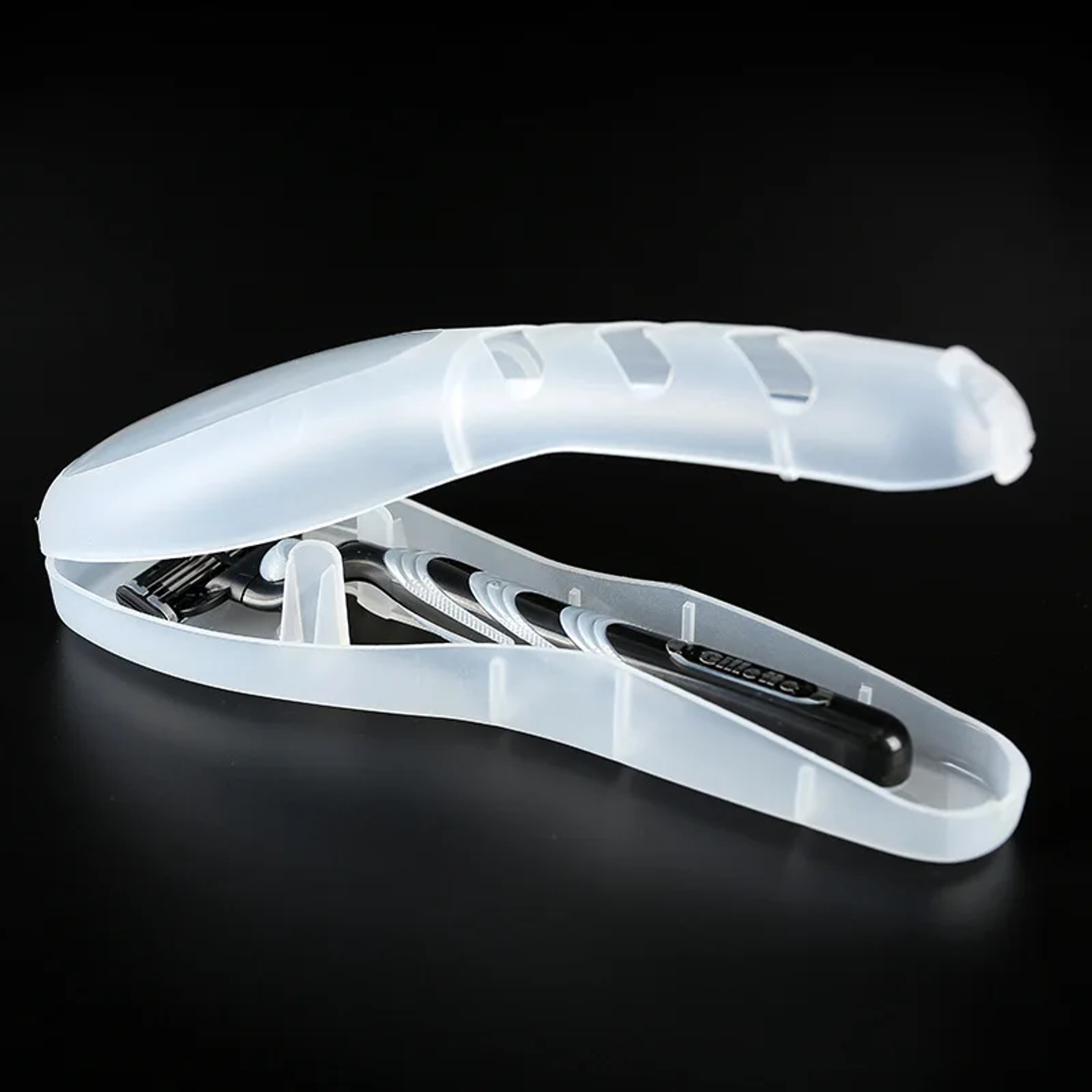 Shaver Storage Box Safety Travel Portable Storage Box For Shaving Razor Transparent Razor Case 3
