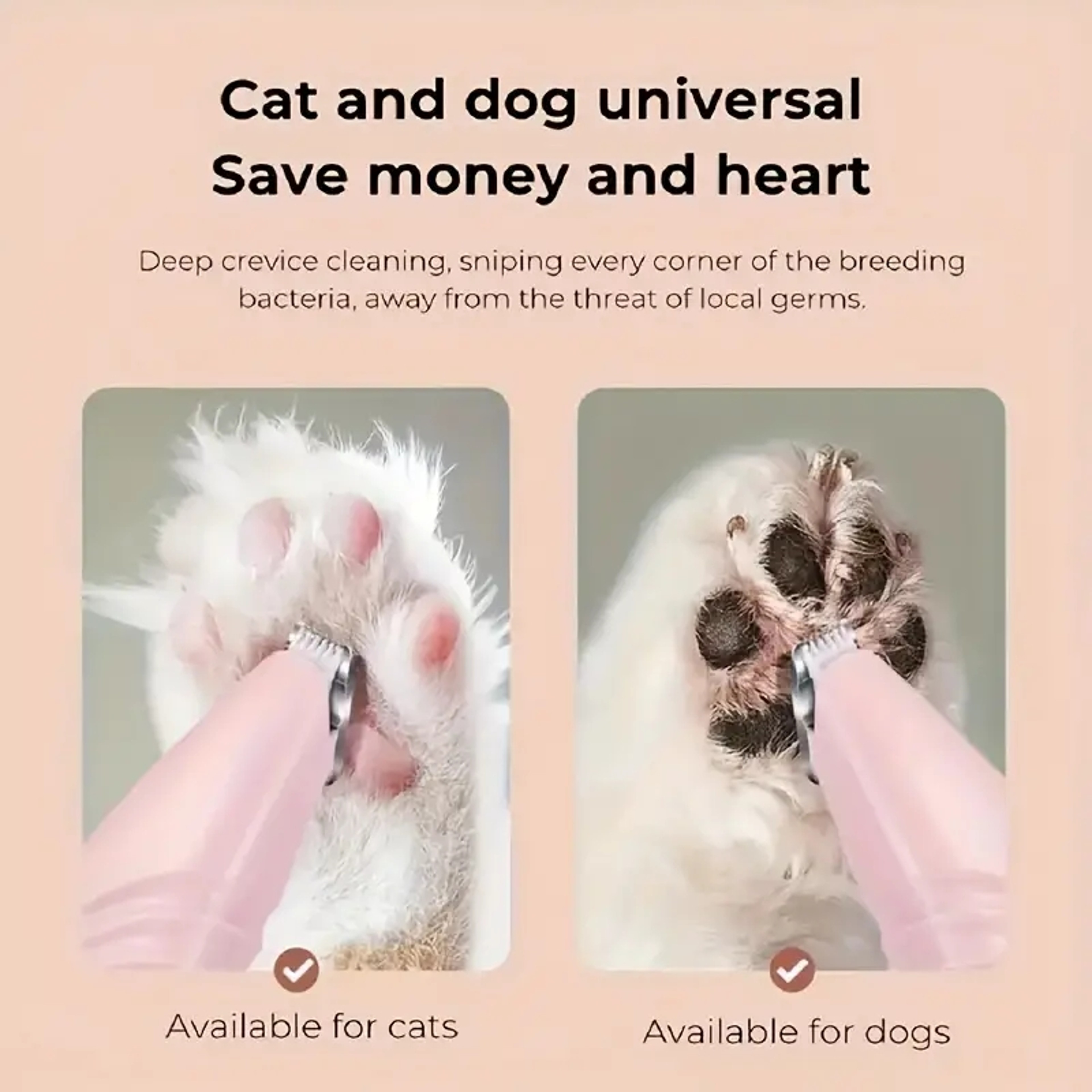 Electric pet shaver, clipper for cats and dogs, foot hair, buttocks hair, safe grooming for pets – view 4