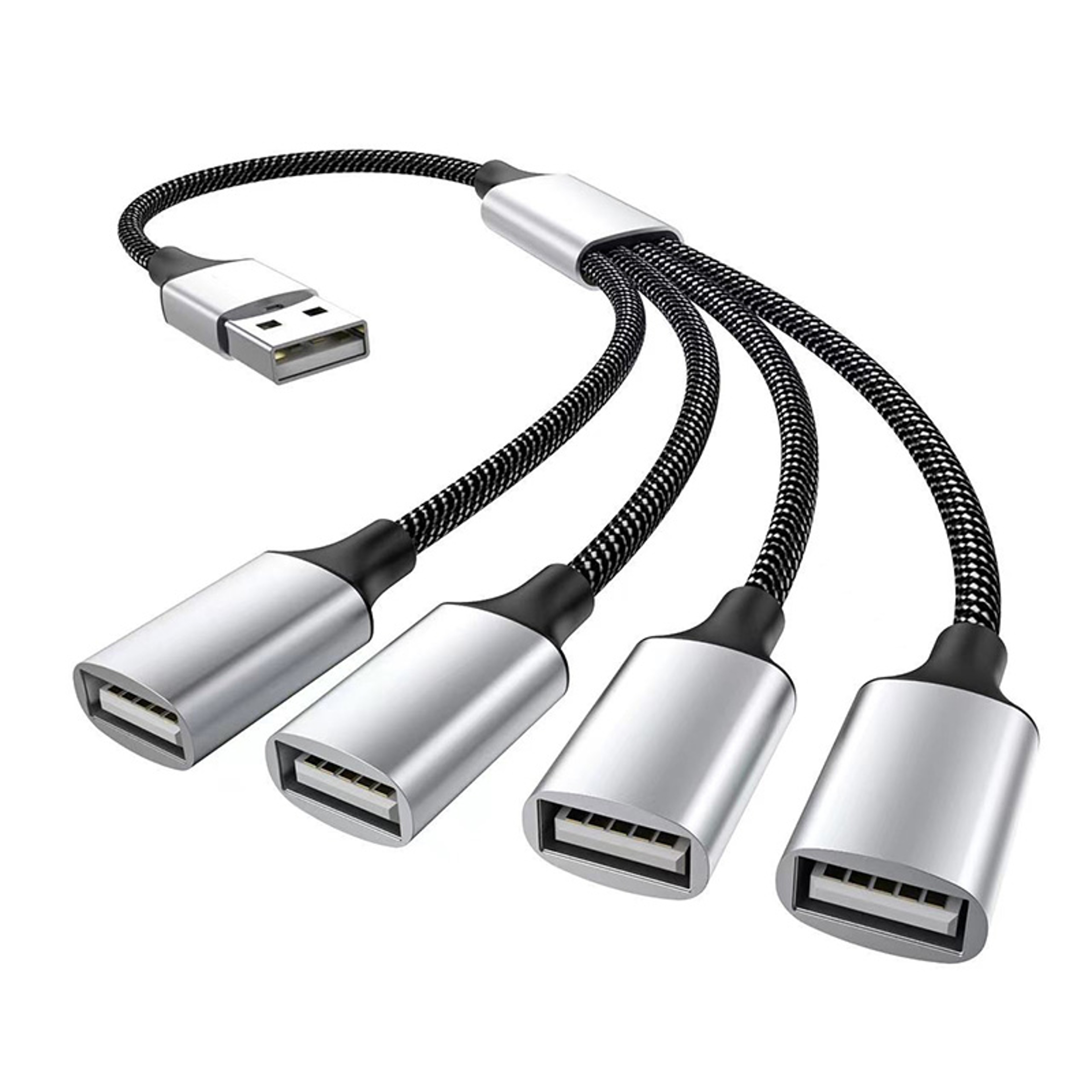 USB Cable Splitter HUB OTG Multiple Ports For Phone Charging Power Adapter Docking Station 8