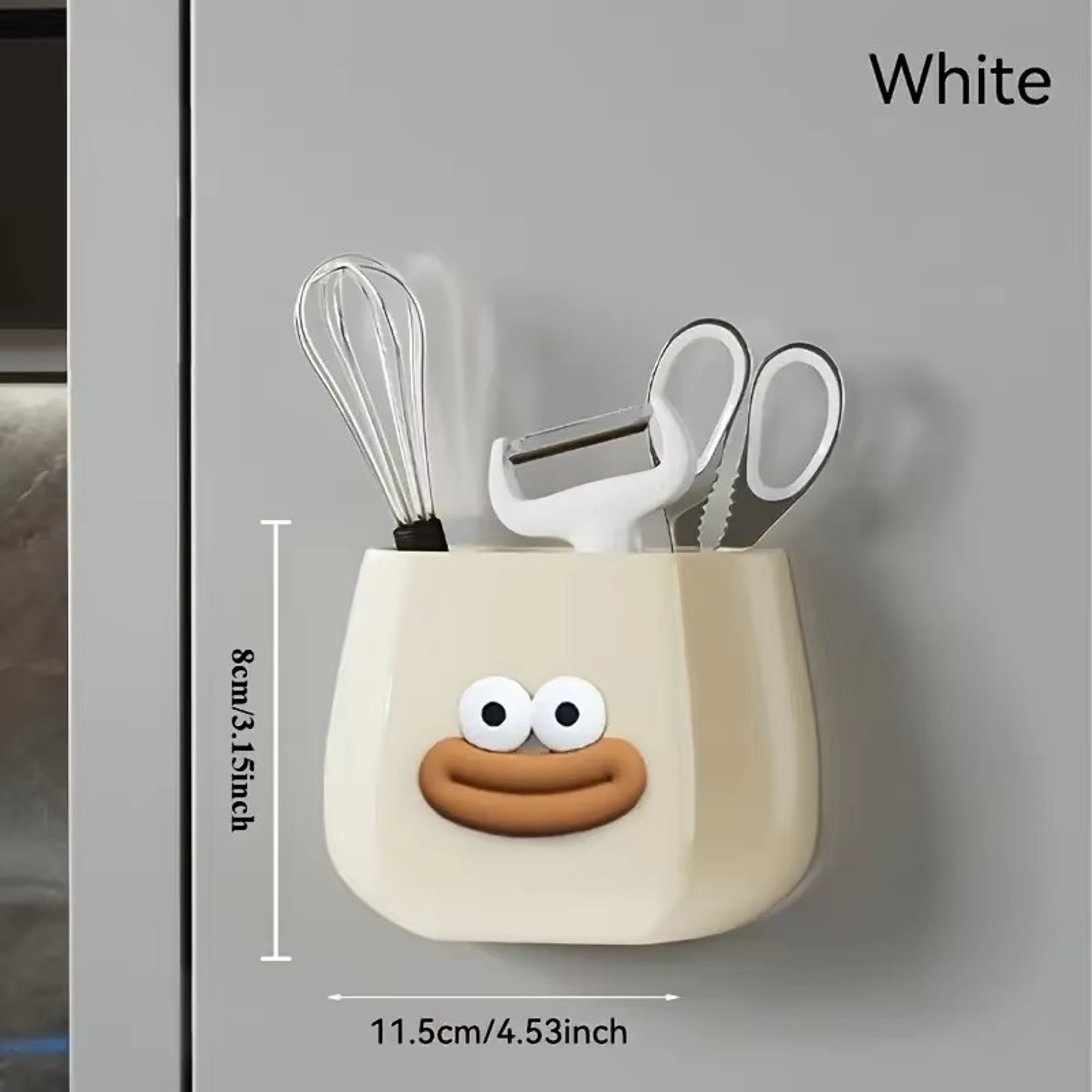 Desktop Storage Space Pen Holder Magnetic Organizer With Stickers For Home Office Kitchen And Bathr 5