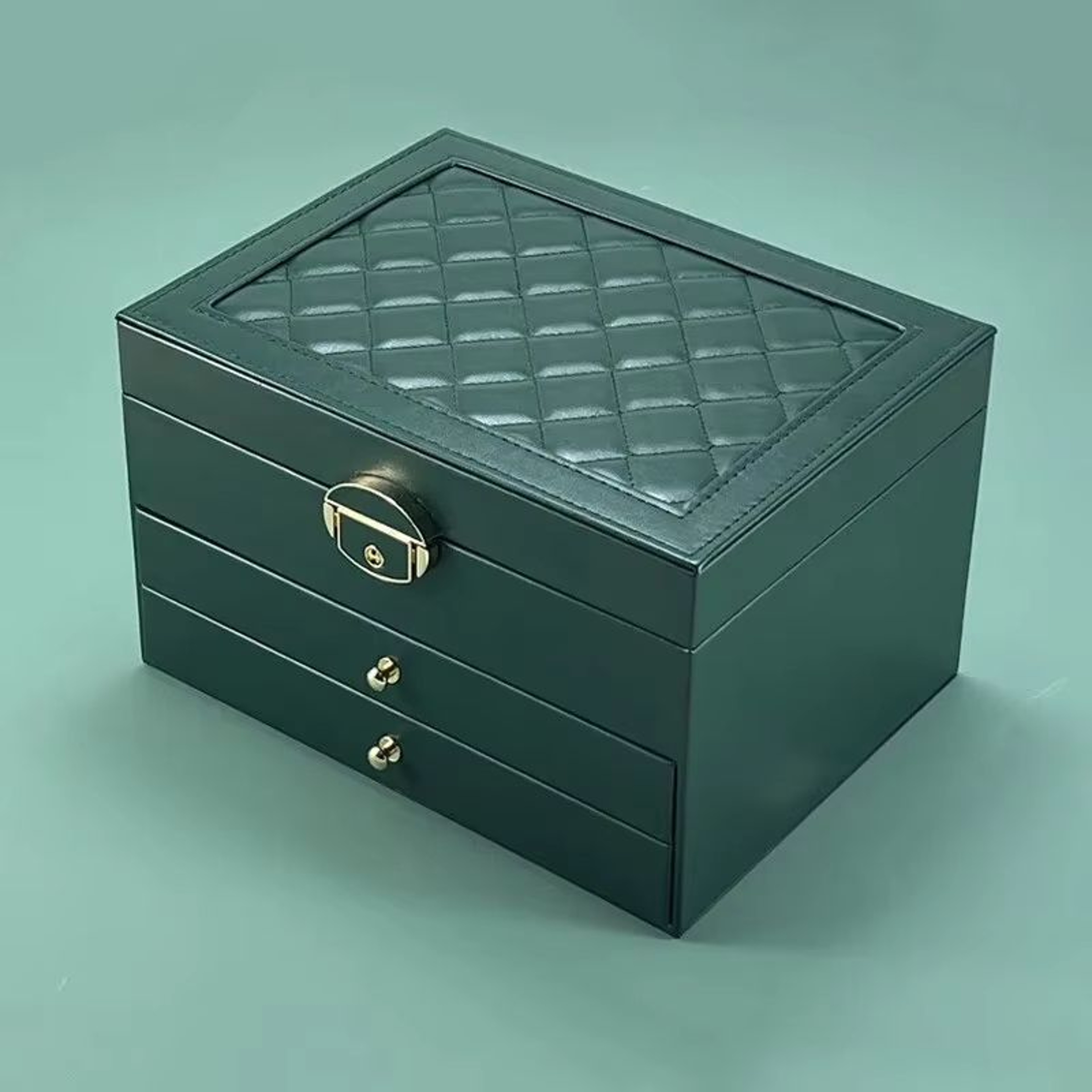 Jewelry Box With Large Capacity HighEnd MultiLayer Organizer Earring Storage With Oxidation Finish 5