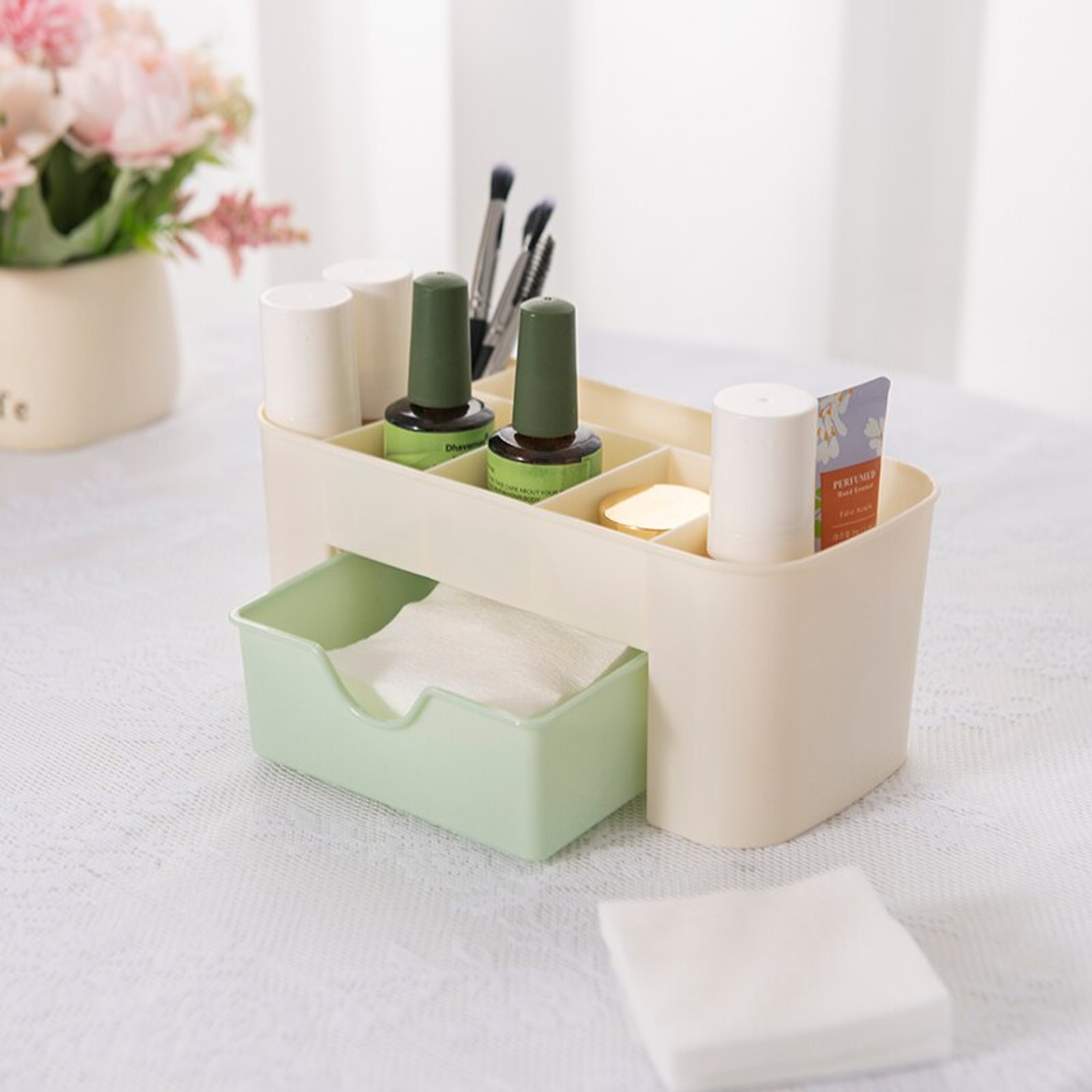 Cotton Swab Storage Box, Nail Storage Box Container, Desktop Accessories Cleaning Tools Organizer – view 2
