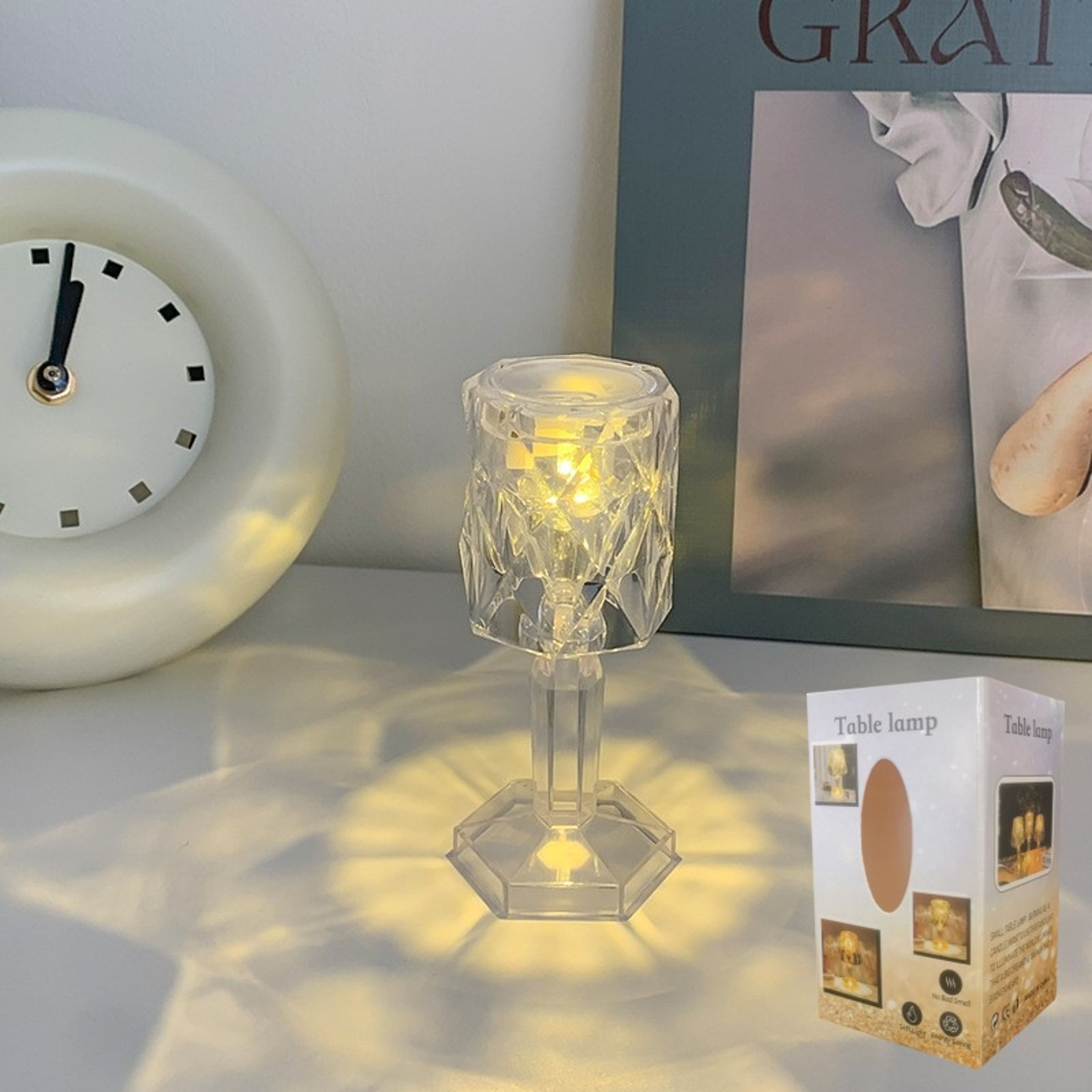 Mini Crystal Table Lamp Color Changing LED Night Light for Bedroom, Dinner, Bar, Party, and Christmas Decorations – view 10