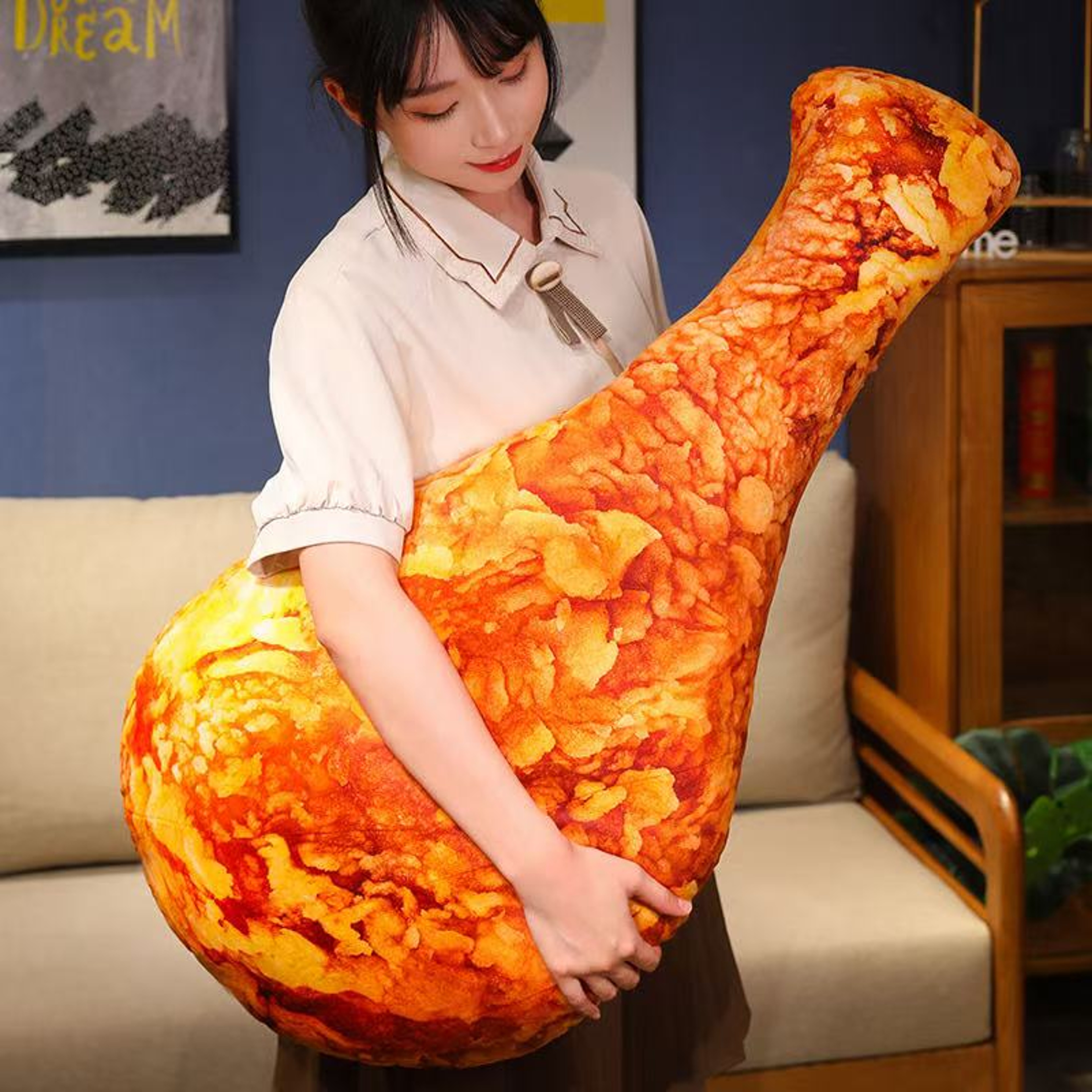 Cute Stuffed Animal, Simulated Crispy Chicken Leg Pillow, Soft Doll for Christmas and Thanks giving – view 7