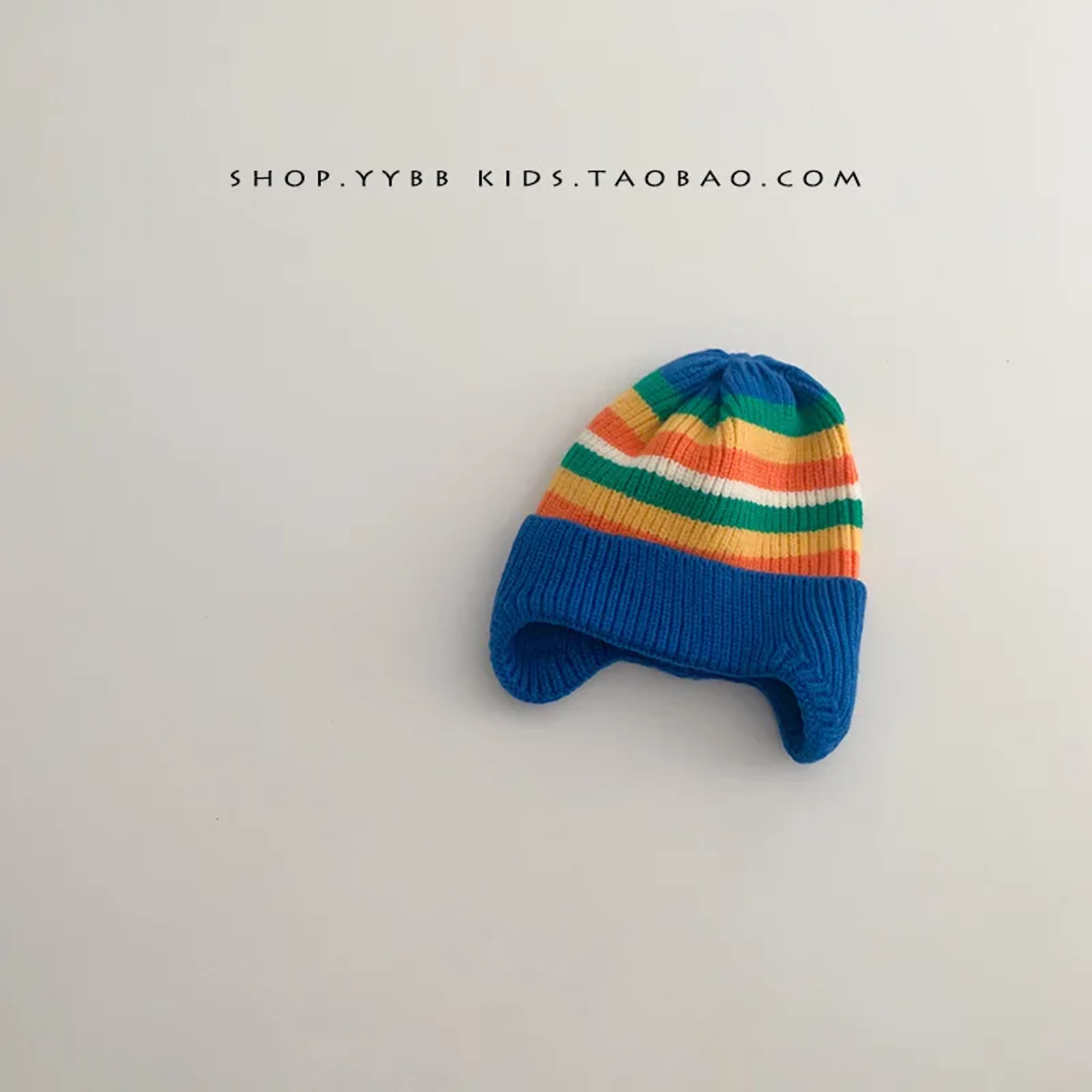 Children Winter Wool Hat with Bear Ears, Thickened Warm Knitted Korean Baby Hat – view 7