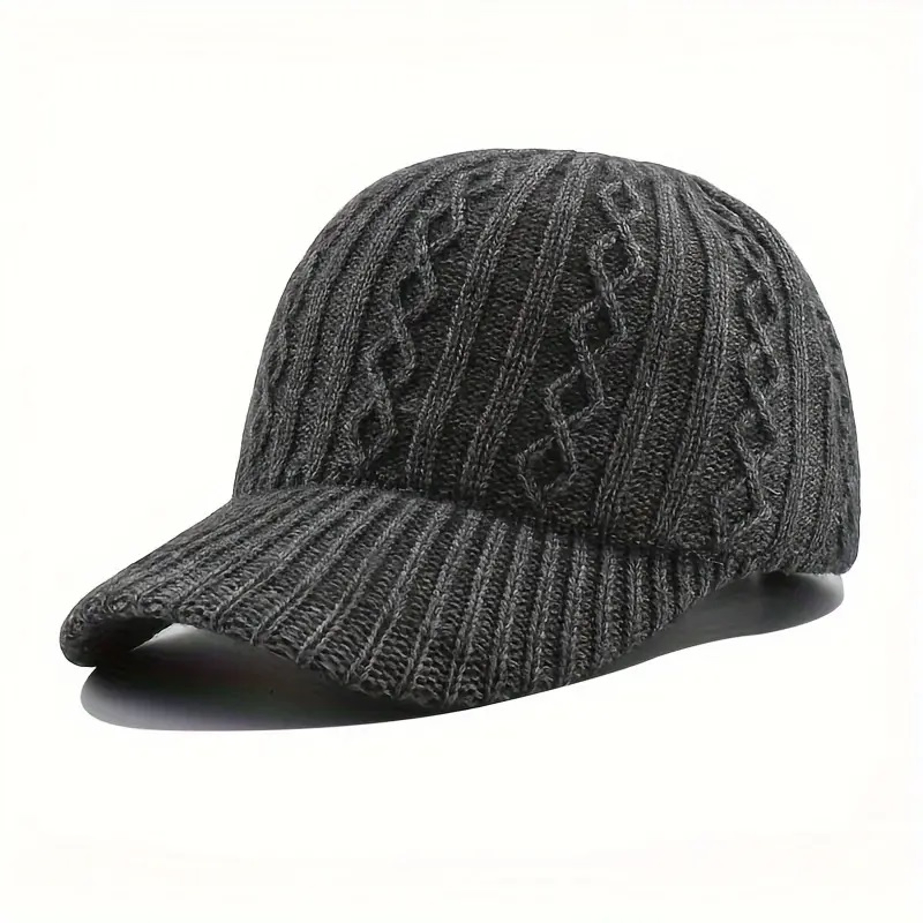 Autumn/Winter Fashion Peaked Hat, Trendy Knitted Baseball Cap For Men And Women, Versatile and Warm Headwear – view 3