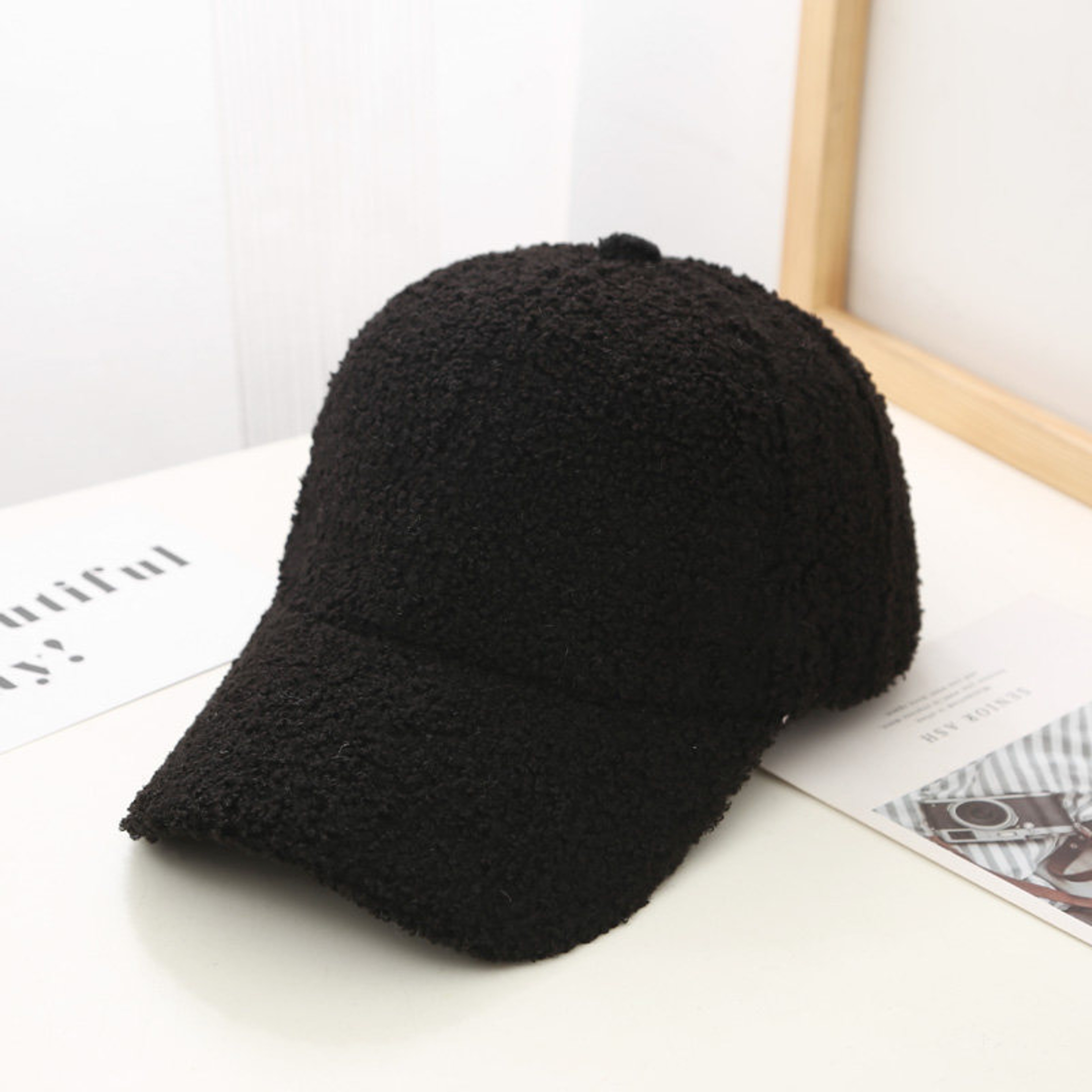 Plush Baseball Caps Spring Autumn Winter Baseball Cap Women Tide Warm Lamb Wool Hats 3